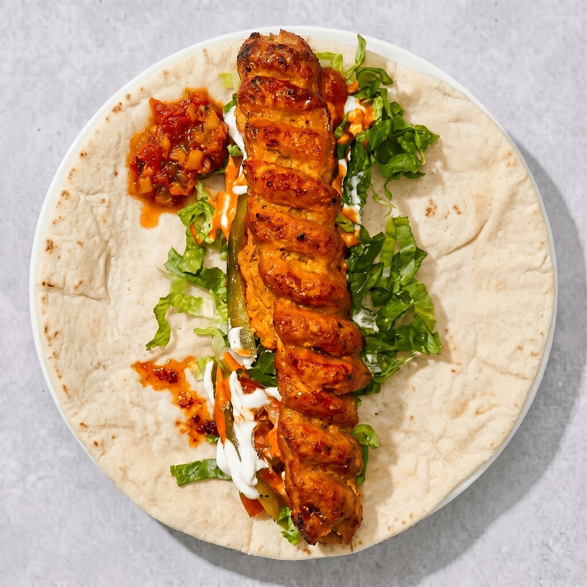 Chicken Lule Kabob Wrap