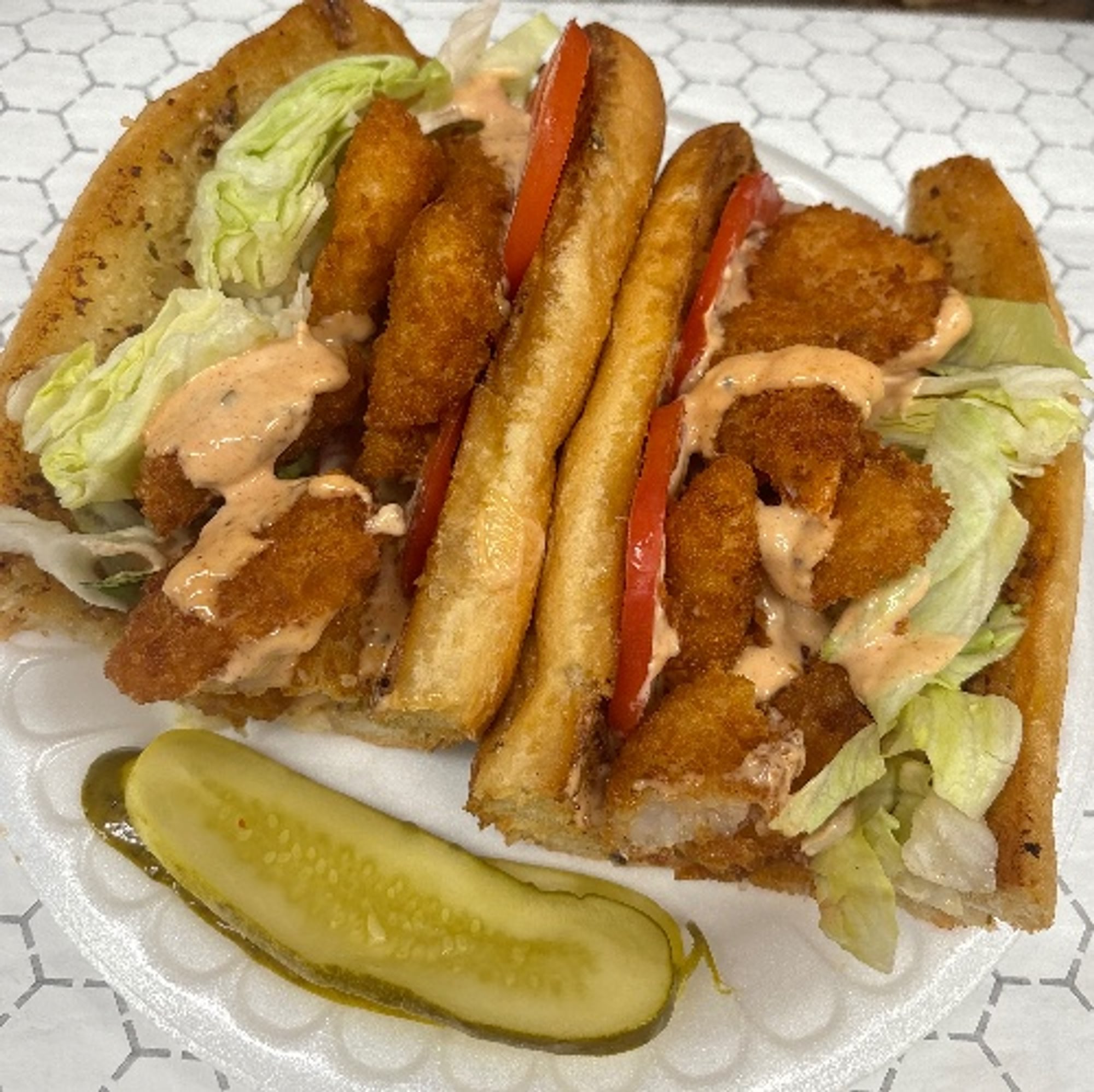 Shrimp Po-boy Sandwich