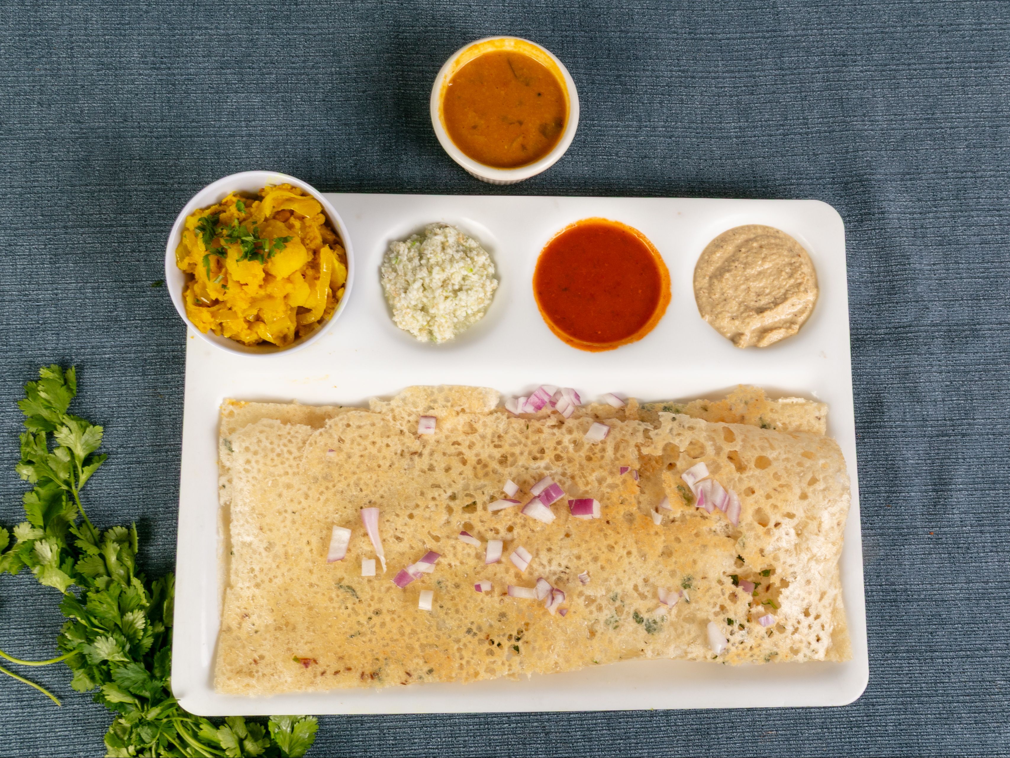 Onion Rava Masala Dosa