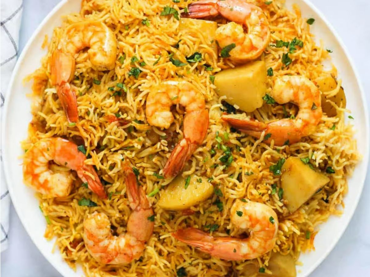 4. Shrimp Biryani