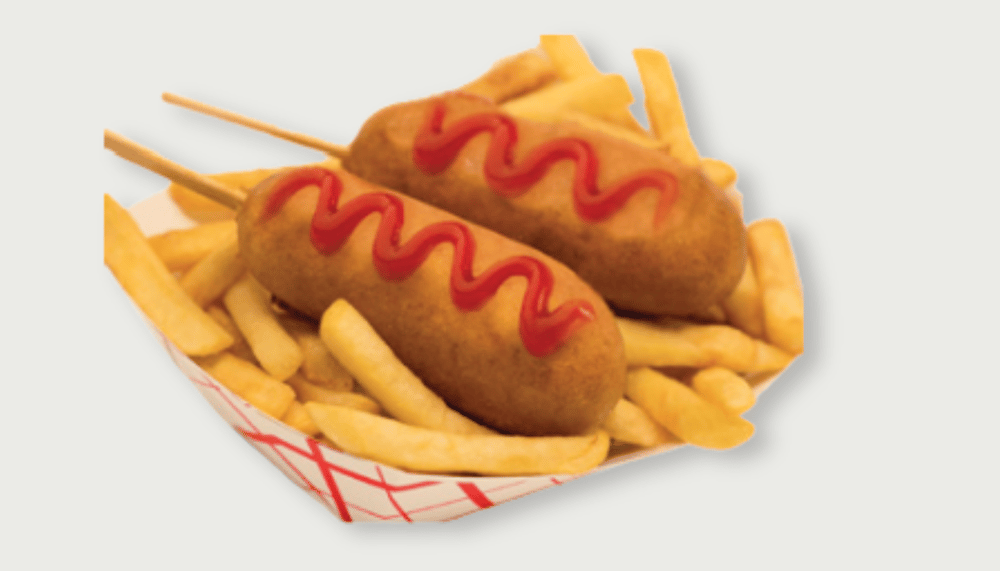 Basket of Corn Dogs (2 pcs)