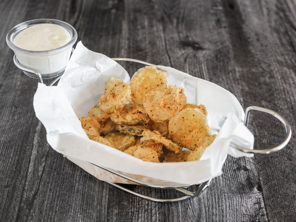 Fried Pickles with Ranch