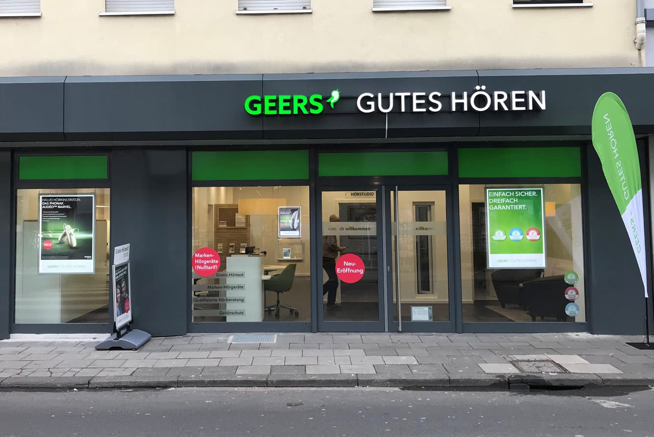 Außenaufnahme vom GEERS Fachgeschäft