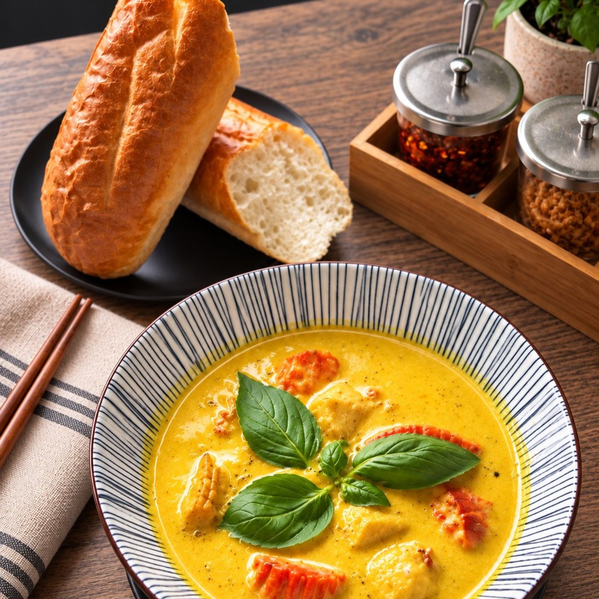 Tofu Curry & Baguette