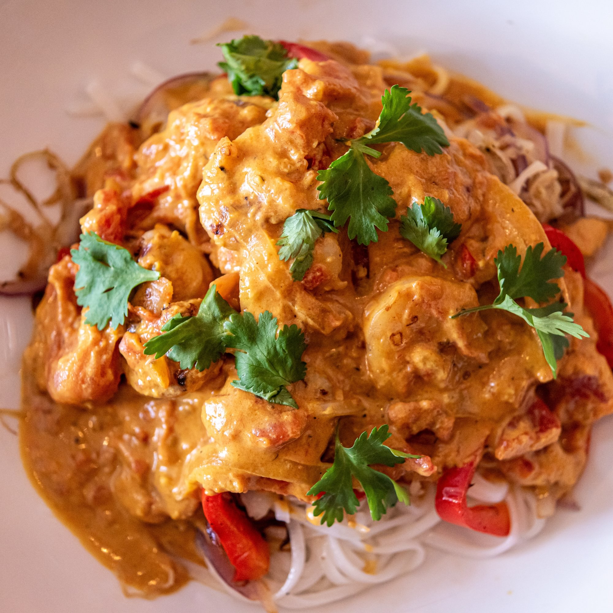 Caribbean Mango Curry Shrimp Bowl