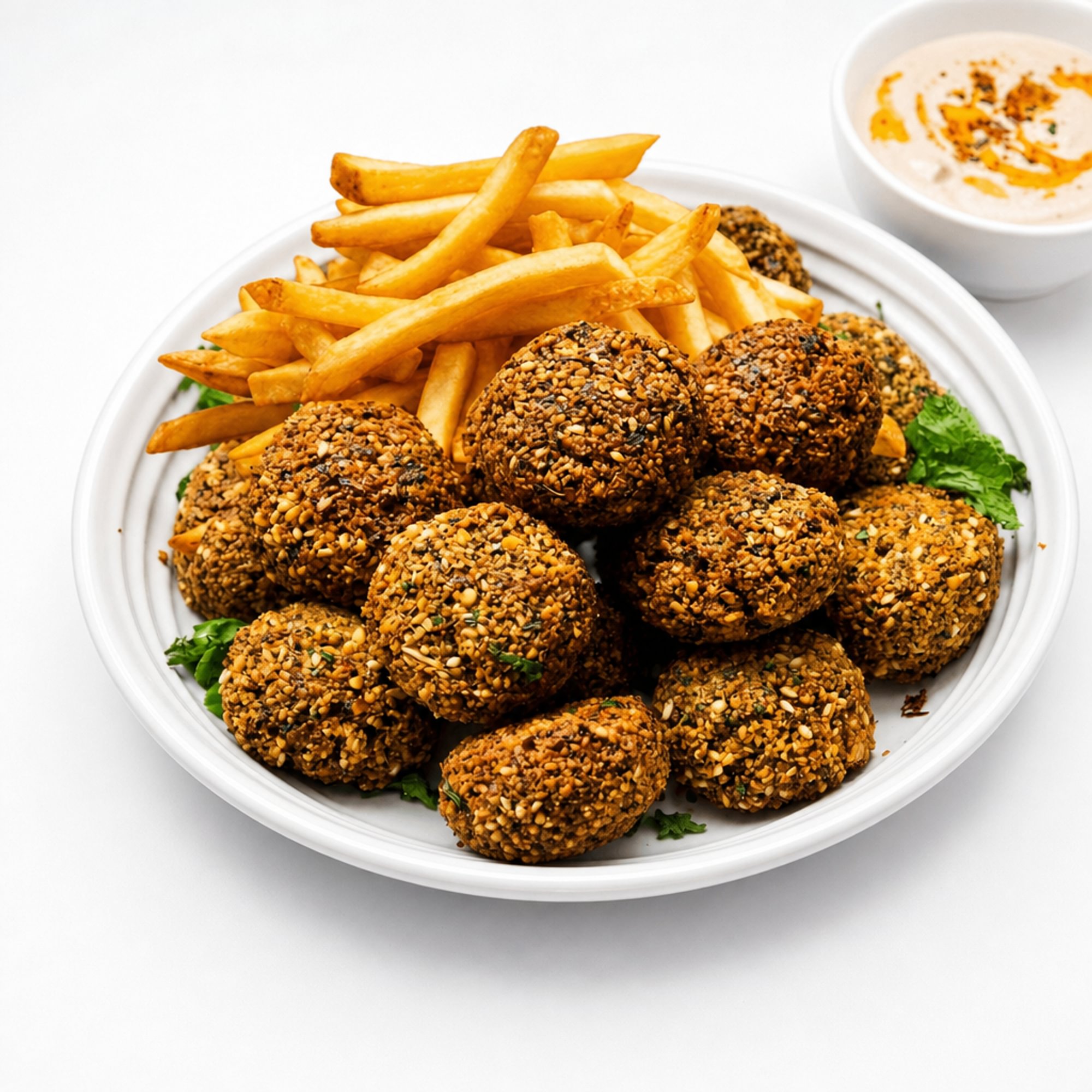 Falafel with Fries & Cheese