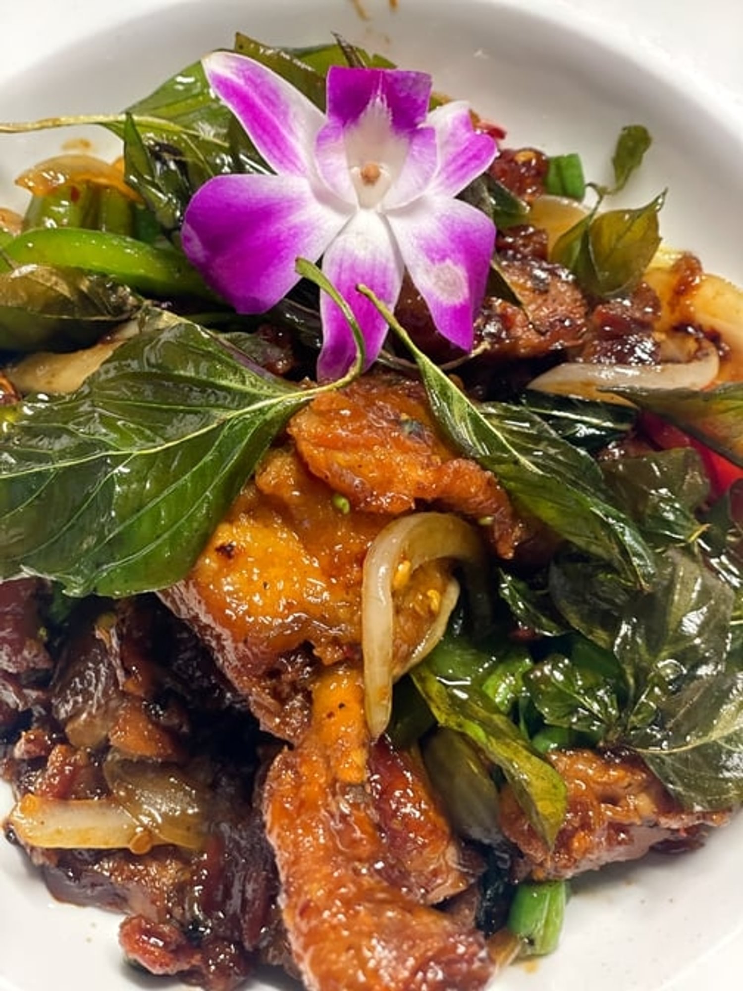 Spicy Basil Duck