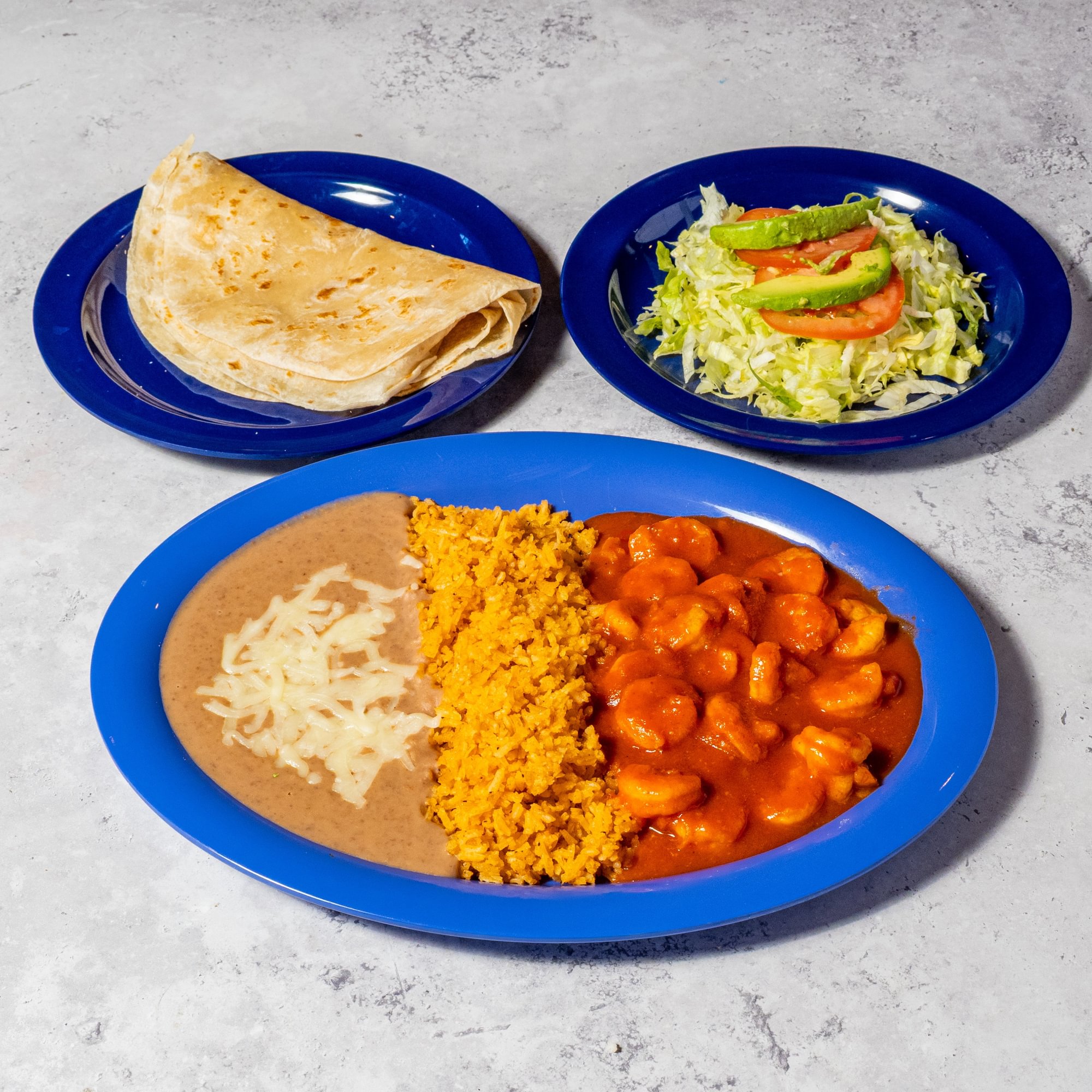 Camarones a La Diabla Plate