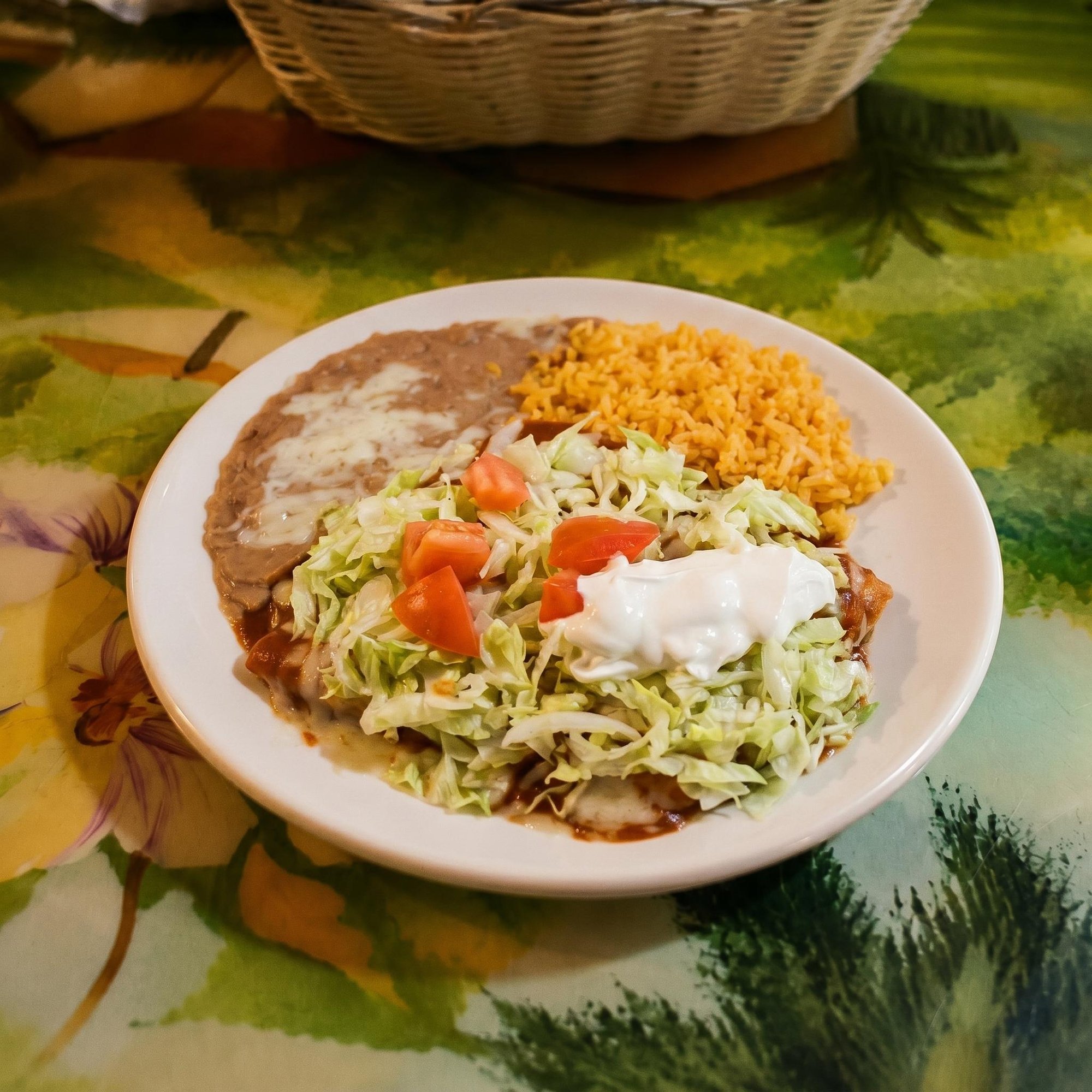 G. Two Beef Enchiladas, One Tamale and One Beef Taco