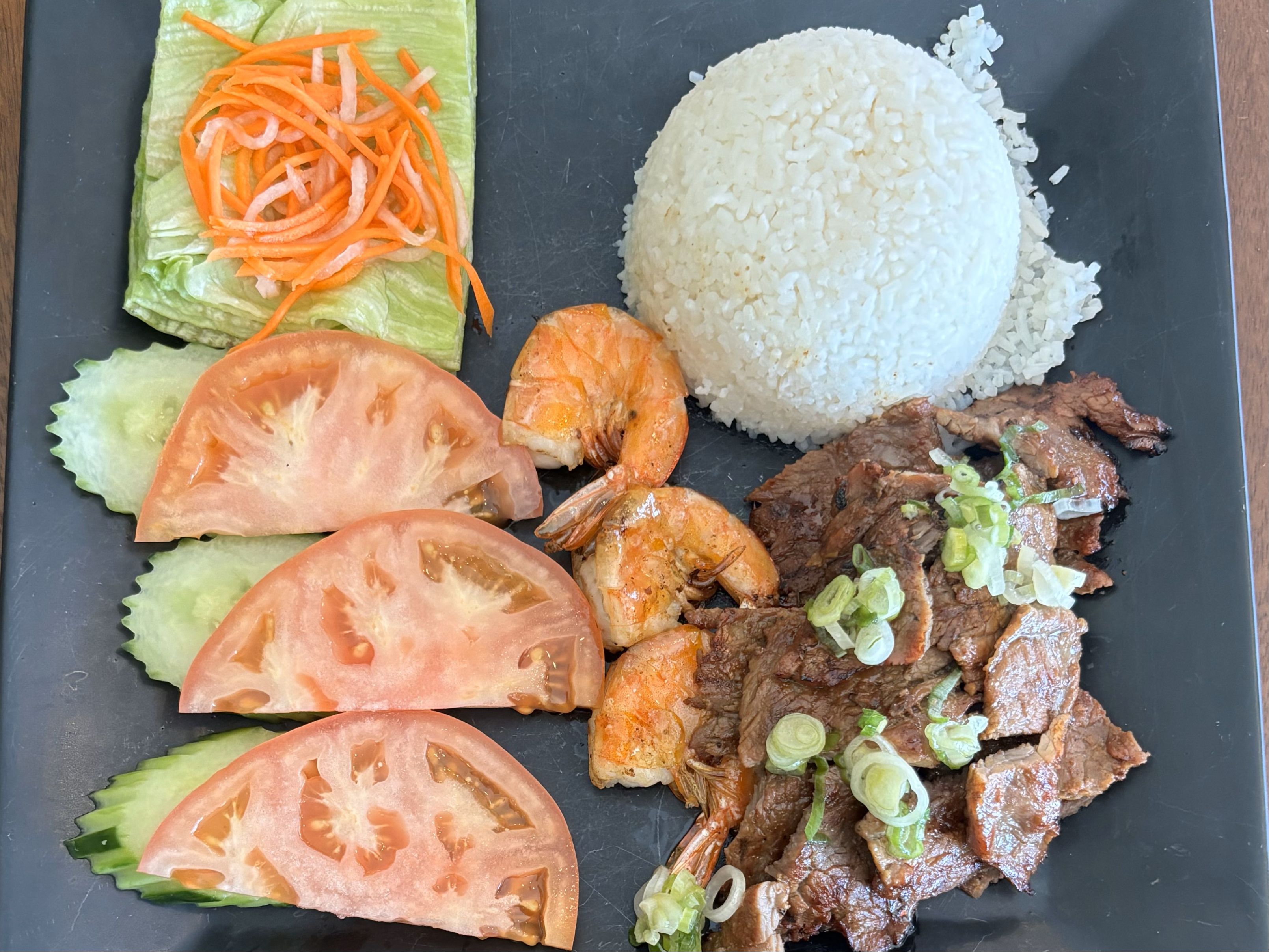 A2. Rice Plate - Grilled Beef & Shrimp