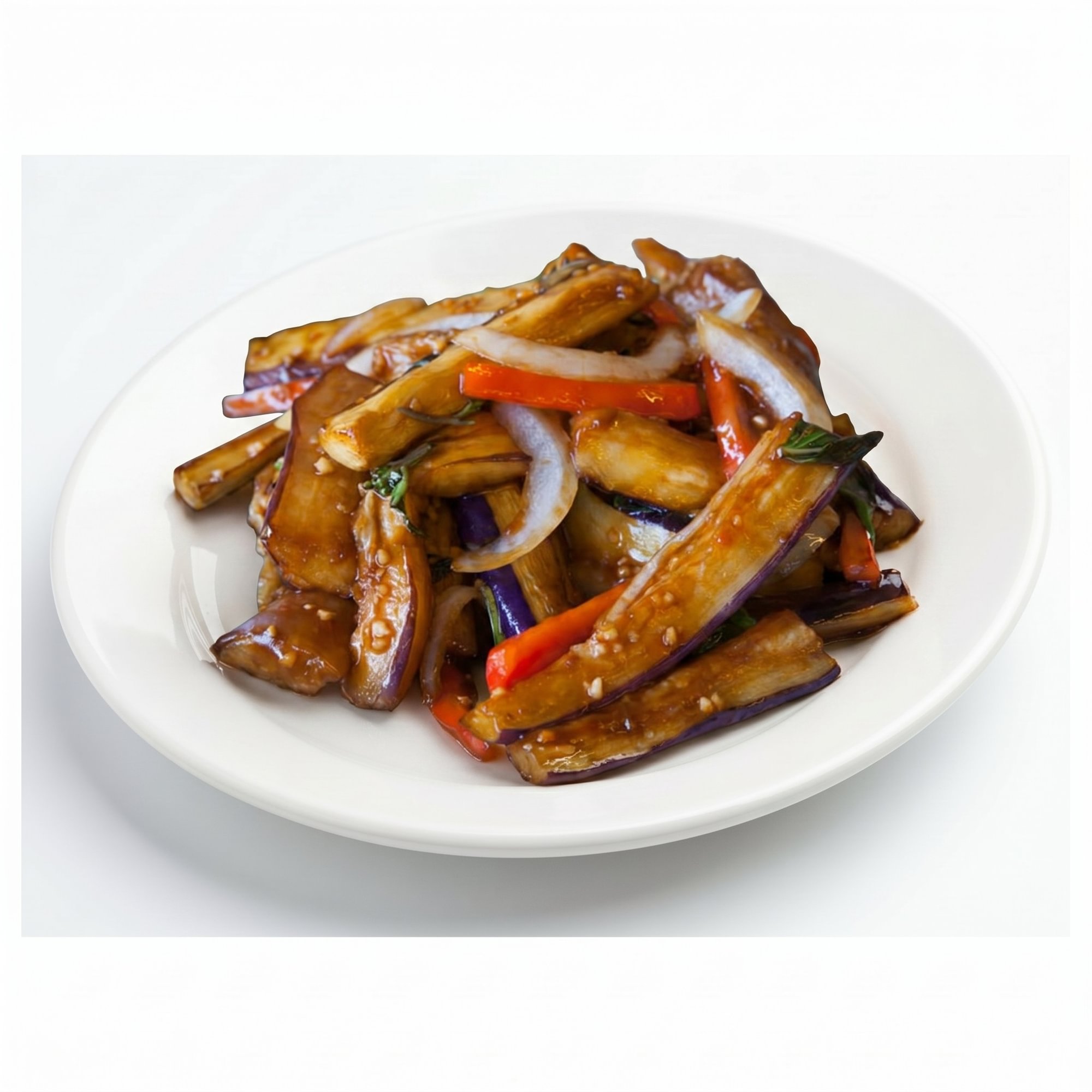 Basil Garlic Eggplant