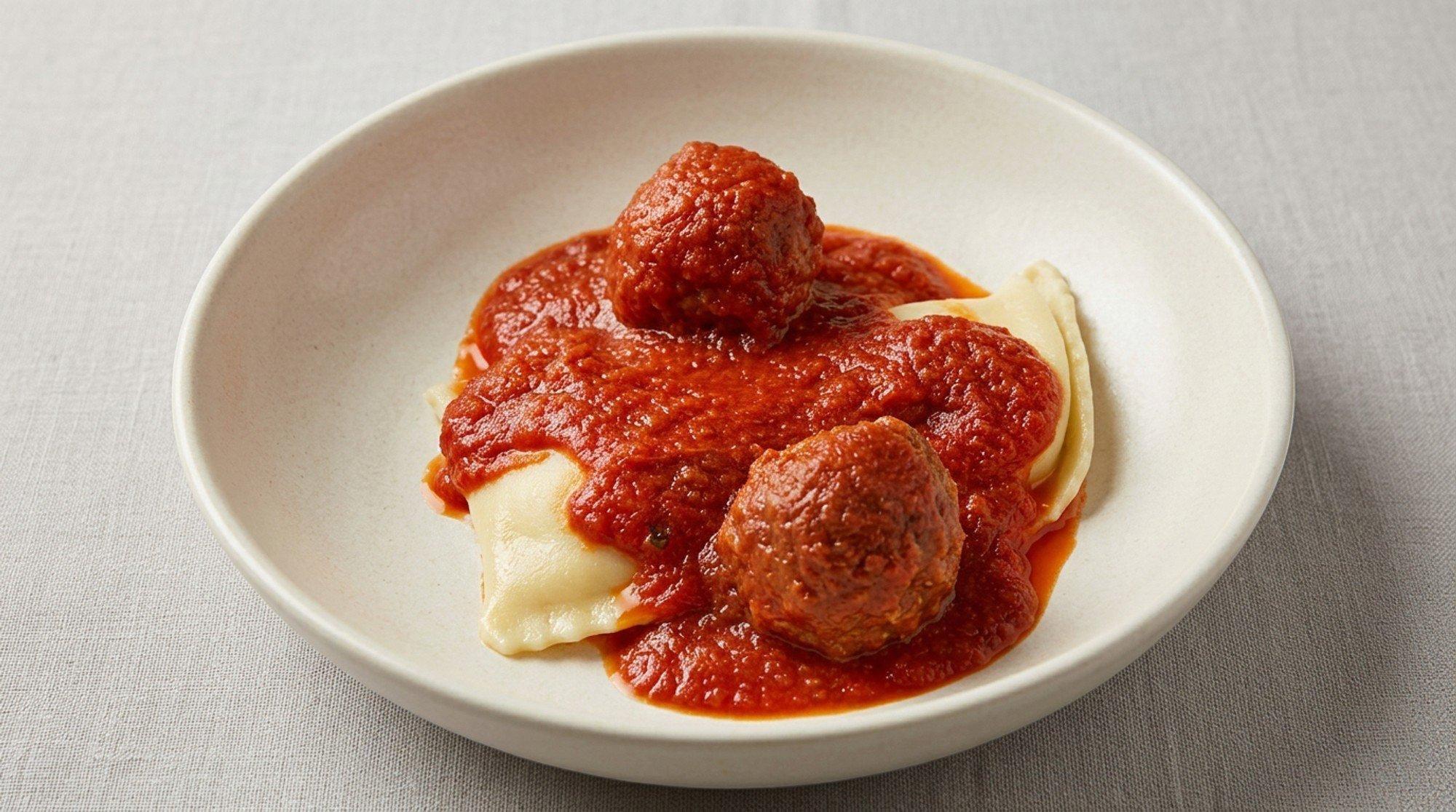 Raviolis with Meatballs Kids
