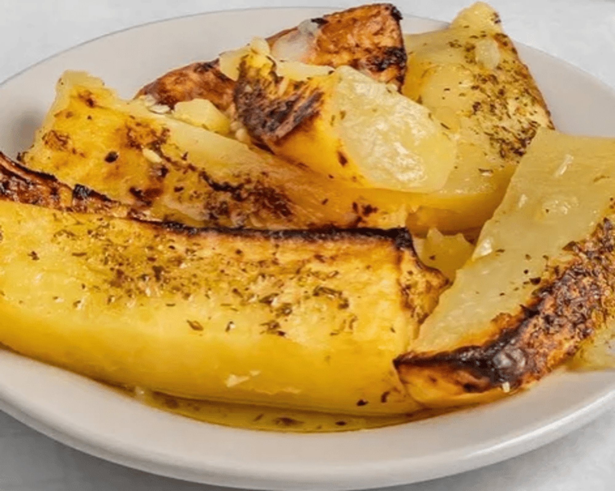 1/2 Pan Patates Lemonates (Oven Lemon Potatoes)