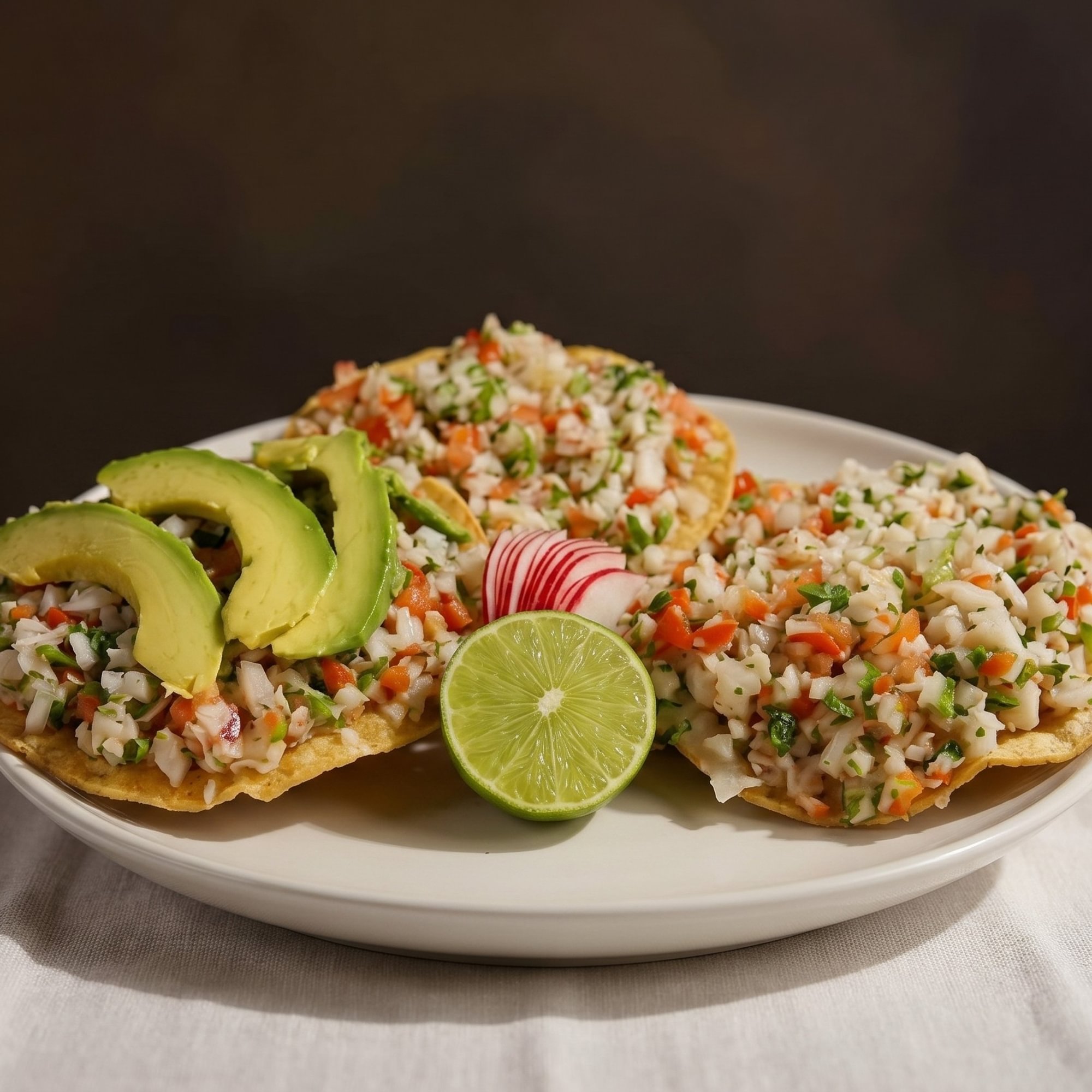 Tostada de ceviche