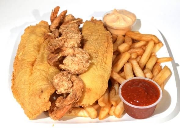 Catfish Shrimp Platter