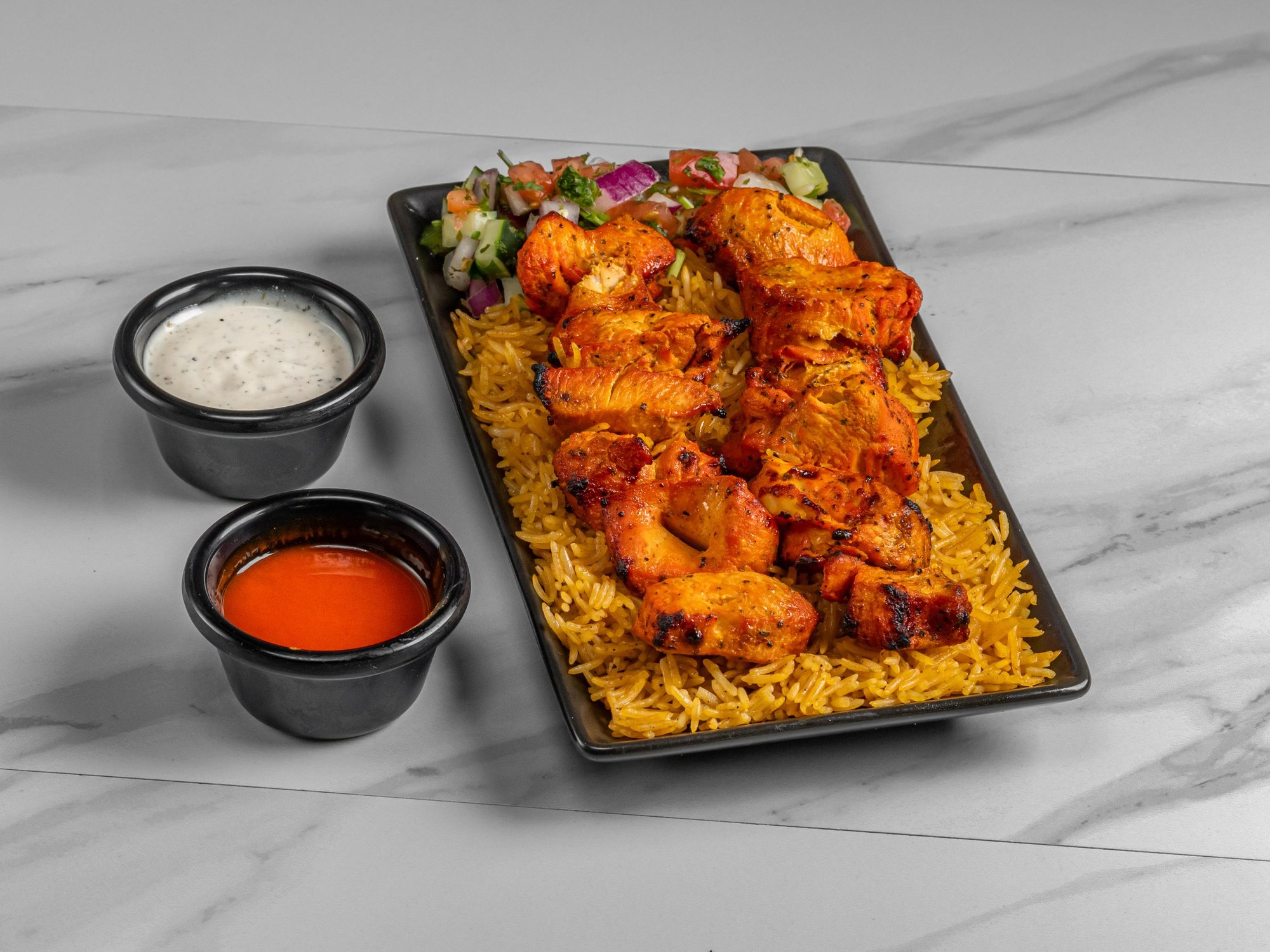 Kebab tikka platter