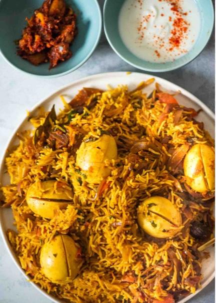 Egg Ghee Roast Biryani