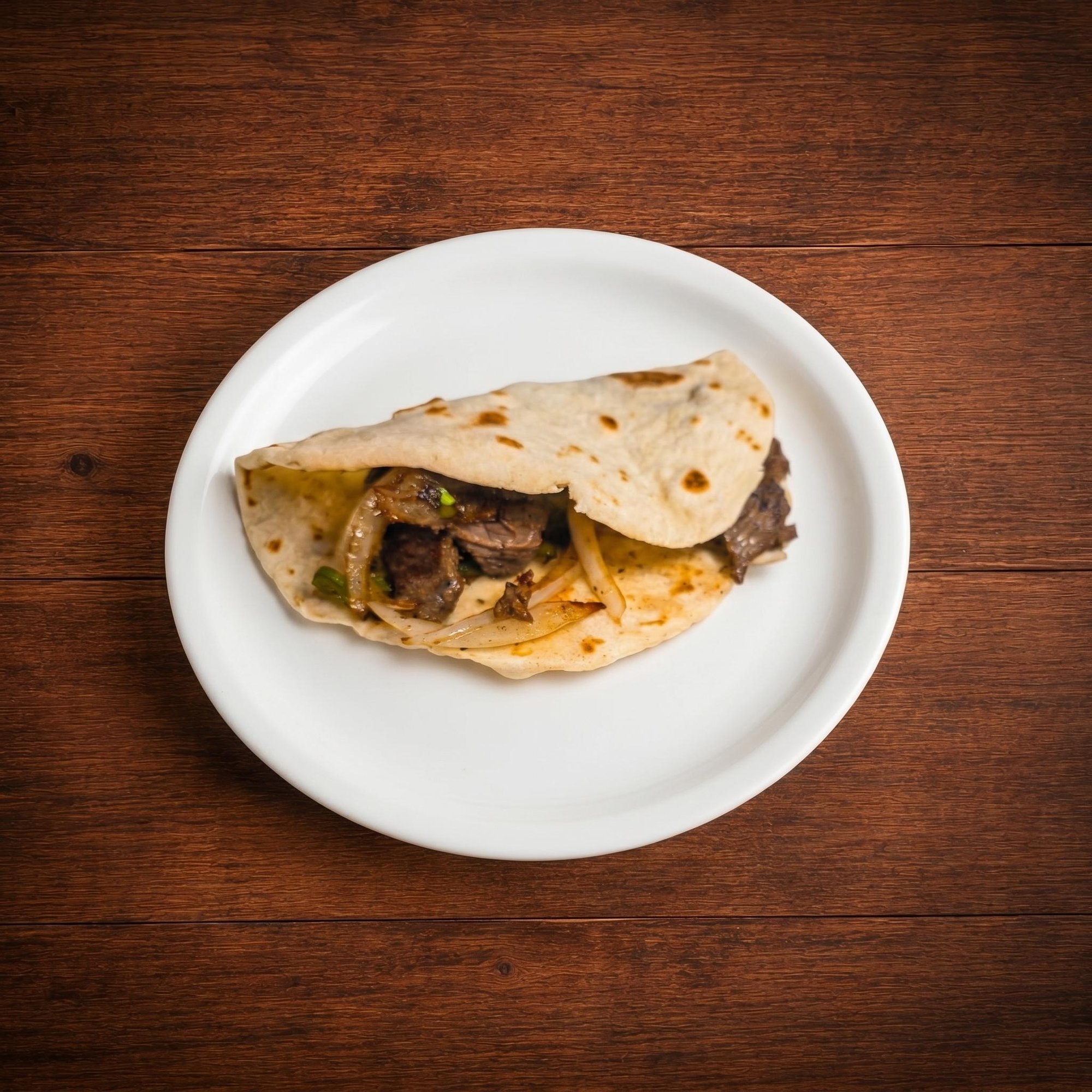Beef fajita taco