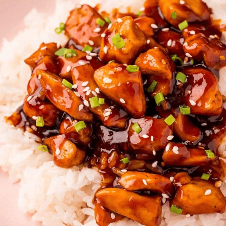Bourbon Chicken Rice Bowl