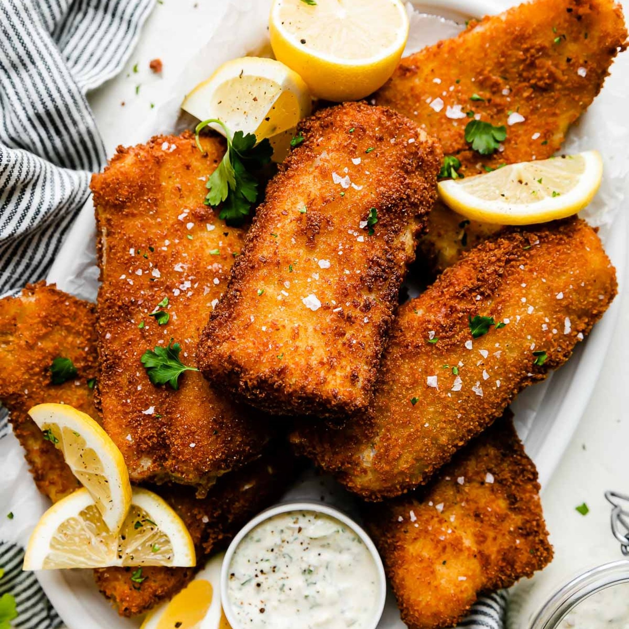 Fish Amritsari Tilapia Pleces Coated With Delictey Spice Gram Flour Batter Golden Fried