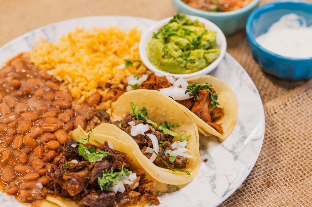 3 item Vegan Taco Plate