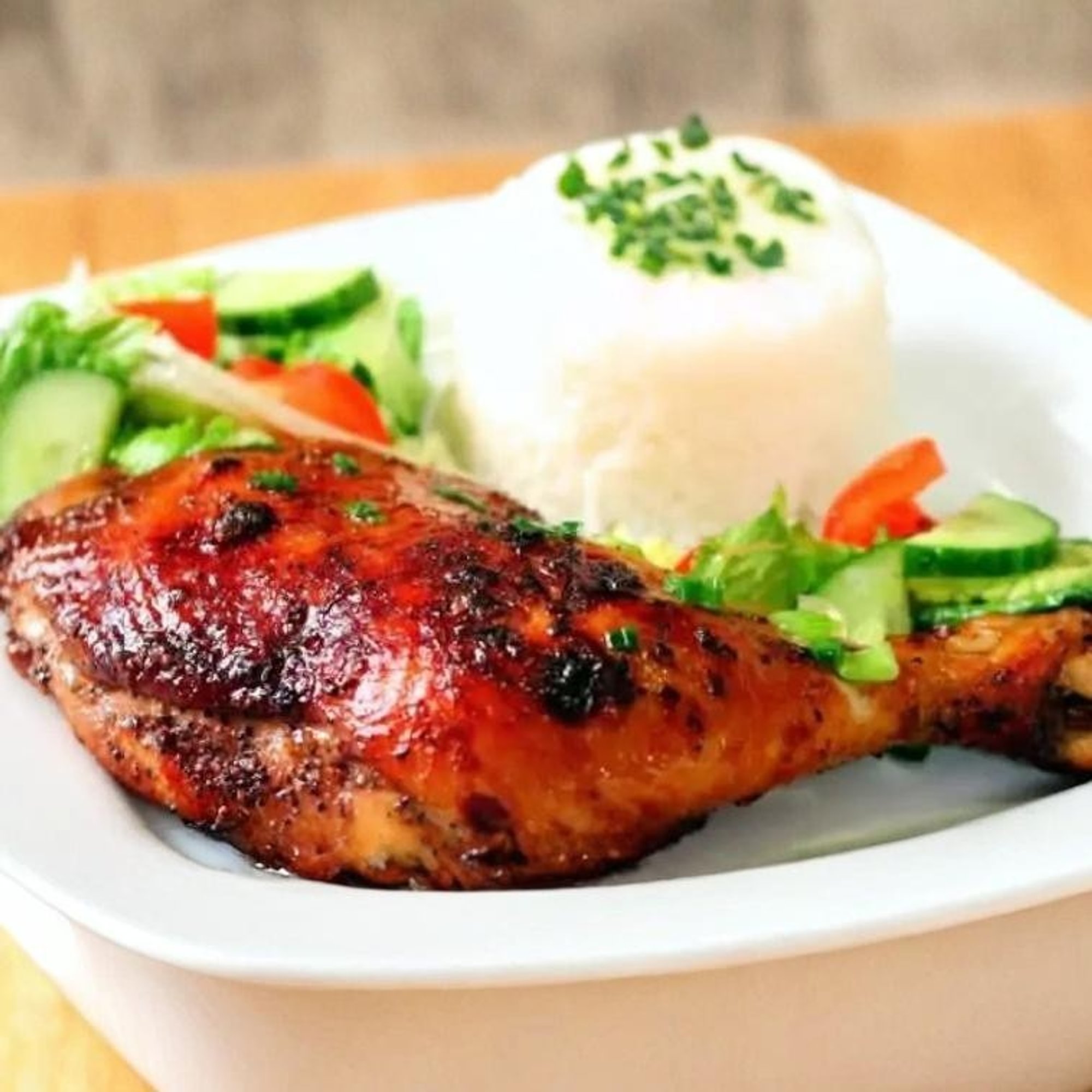 74. Grilled Chicken with Steamed Rice / Cơm Gà Nướng