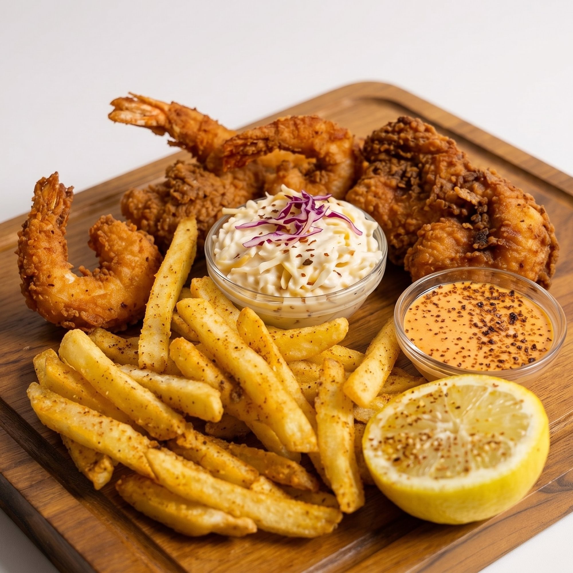 Dynamite Shrimp with Crispy Fries
