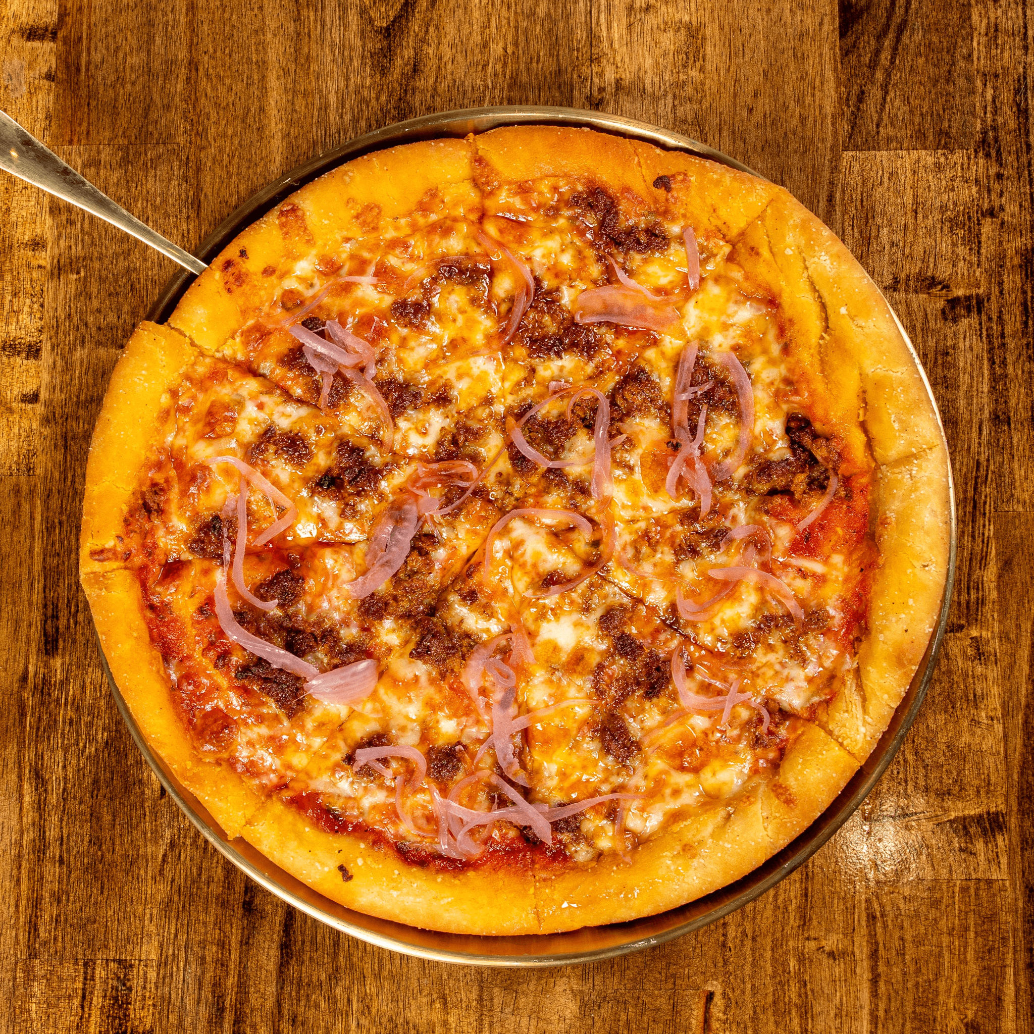 Chorizo & Sunny Eggs Pizza