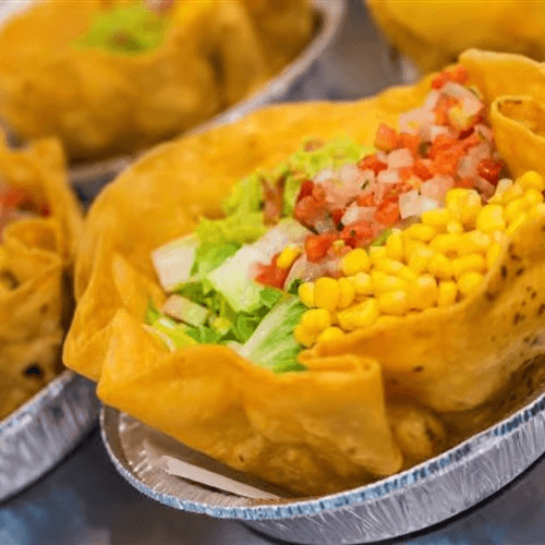 Breaded Chicken Taco Bowl Salad