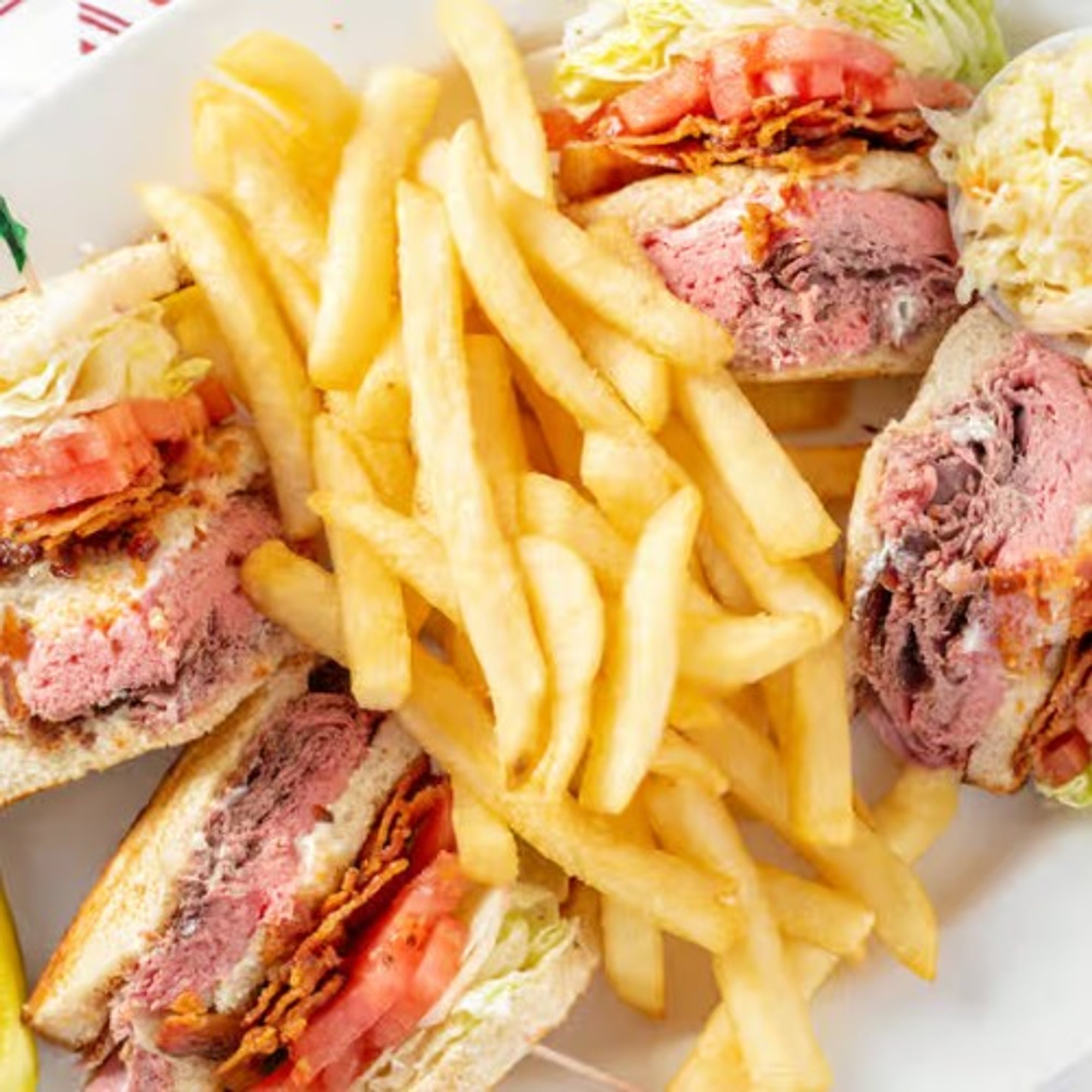 Roast Beef and Bacon Club Sandwich
