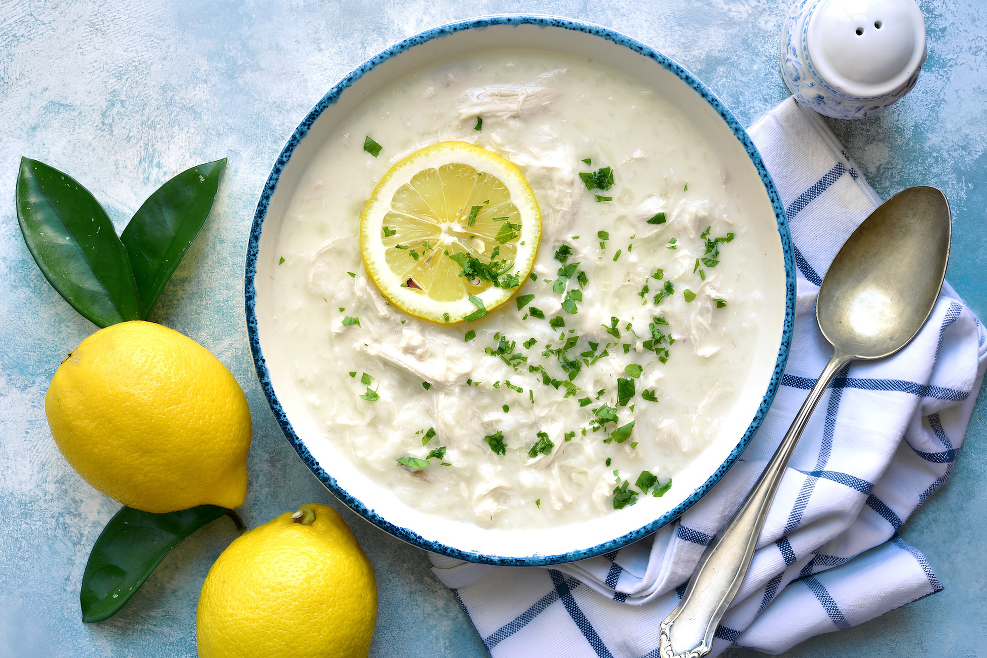 AVGOLEMONO SOUP (Traditional Greek Lemon Chicken Soup)