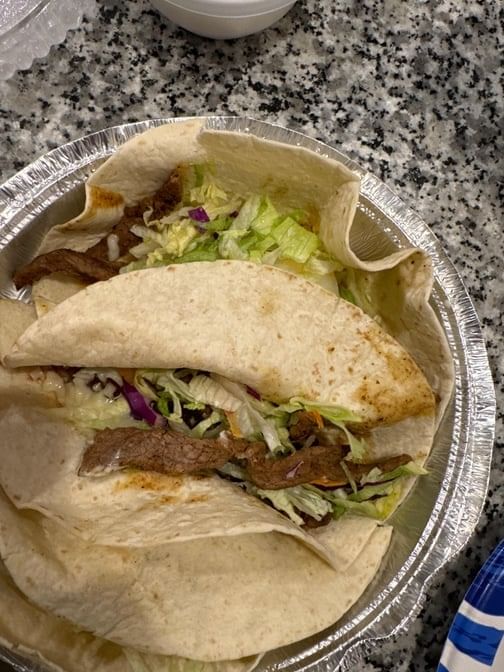 120. Beef or Chicken Soft Taco