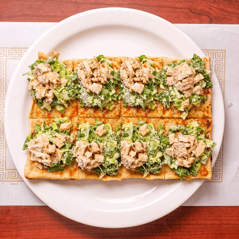 Caesar Salad Pizza with Grilled Chicken Pizza