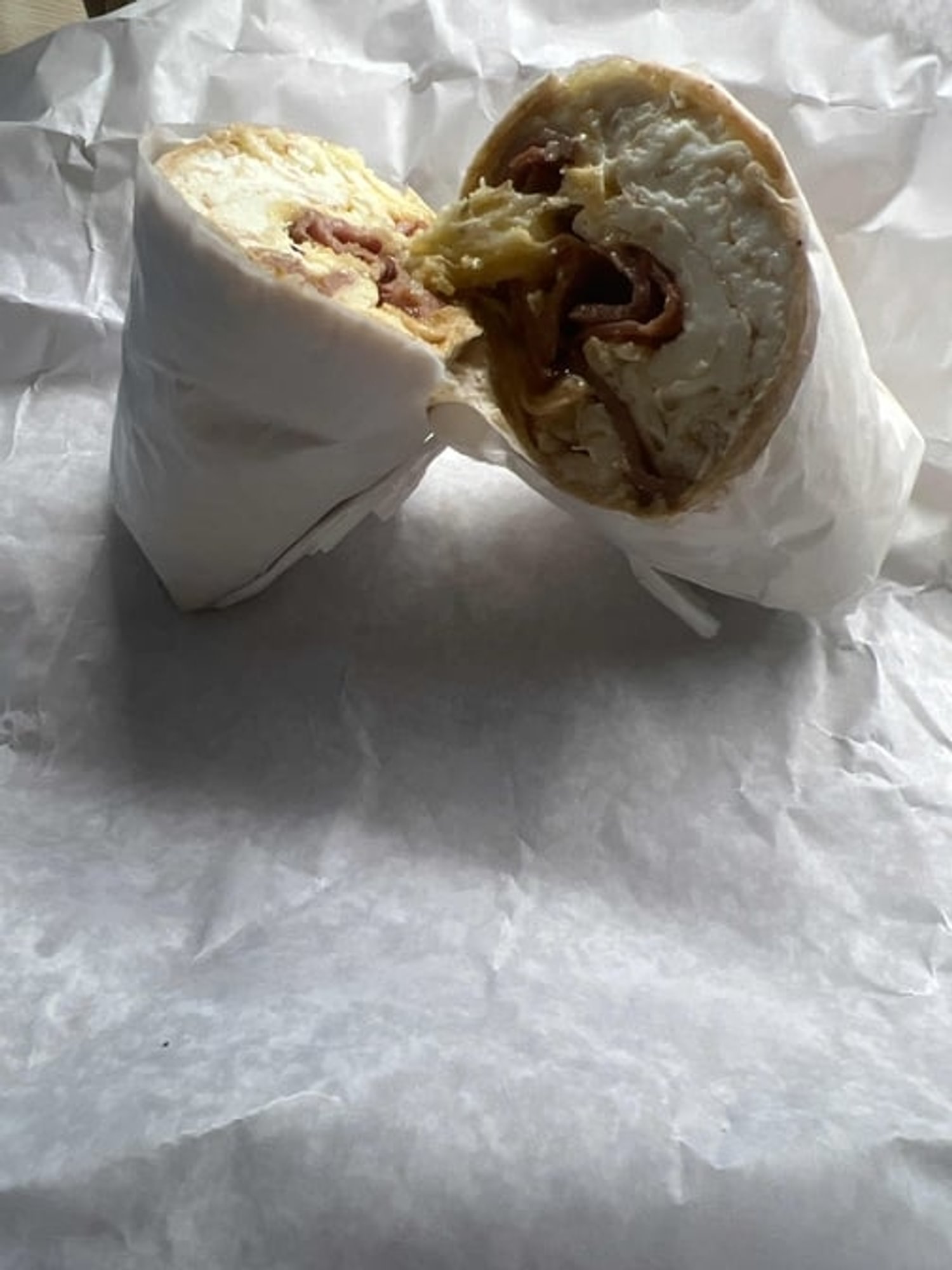 2. Three Egg Whites Wrap with Meat
