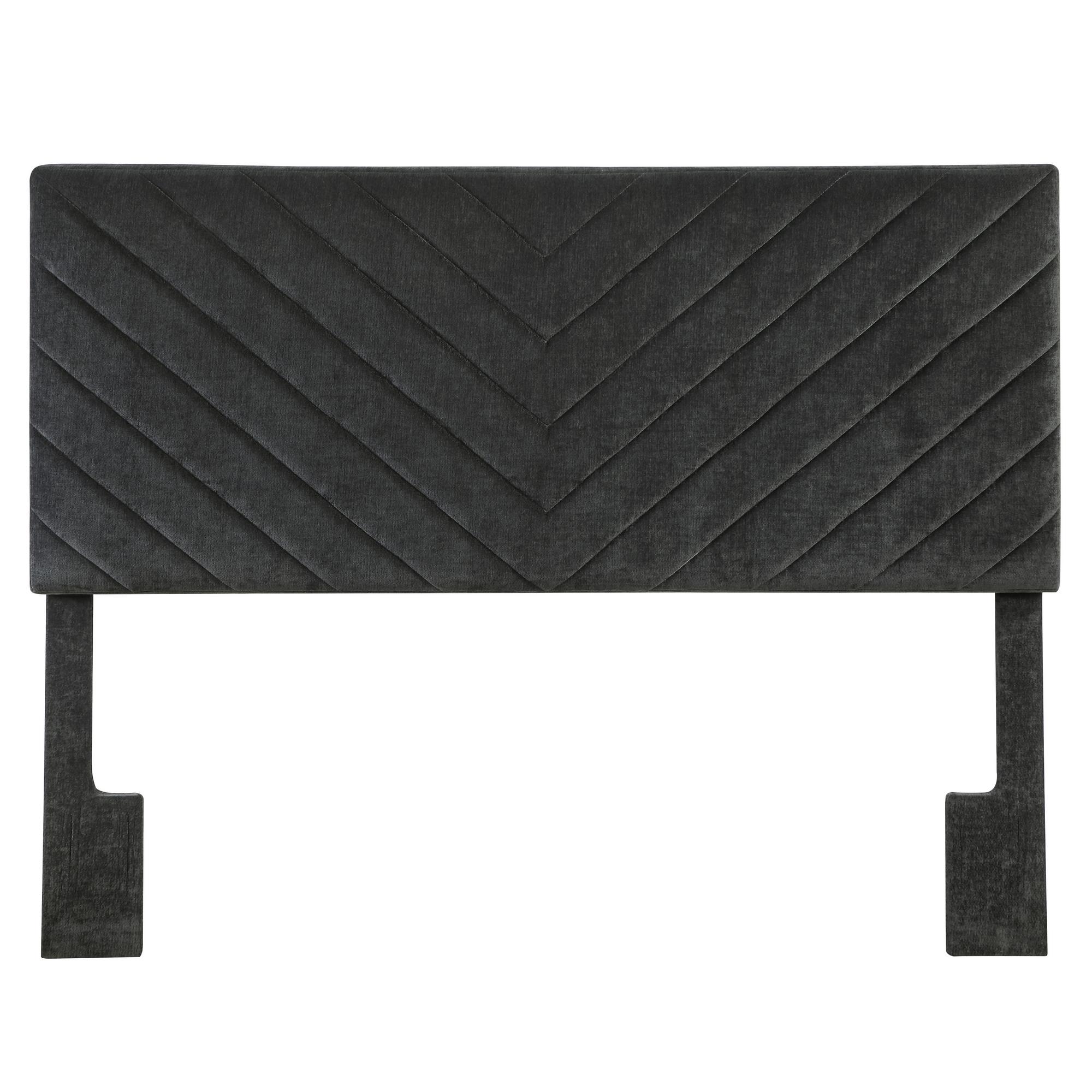 Tara Black Tufted Full/QN Headboard