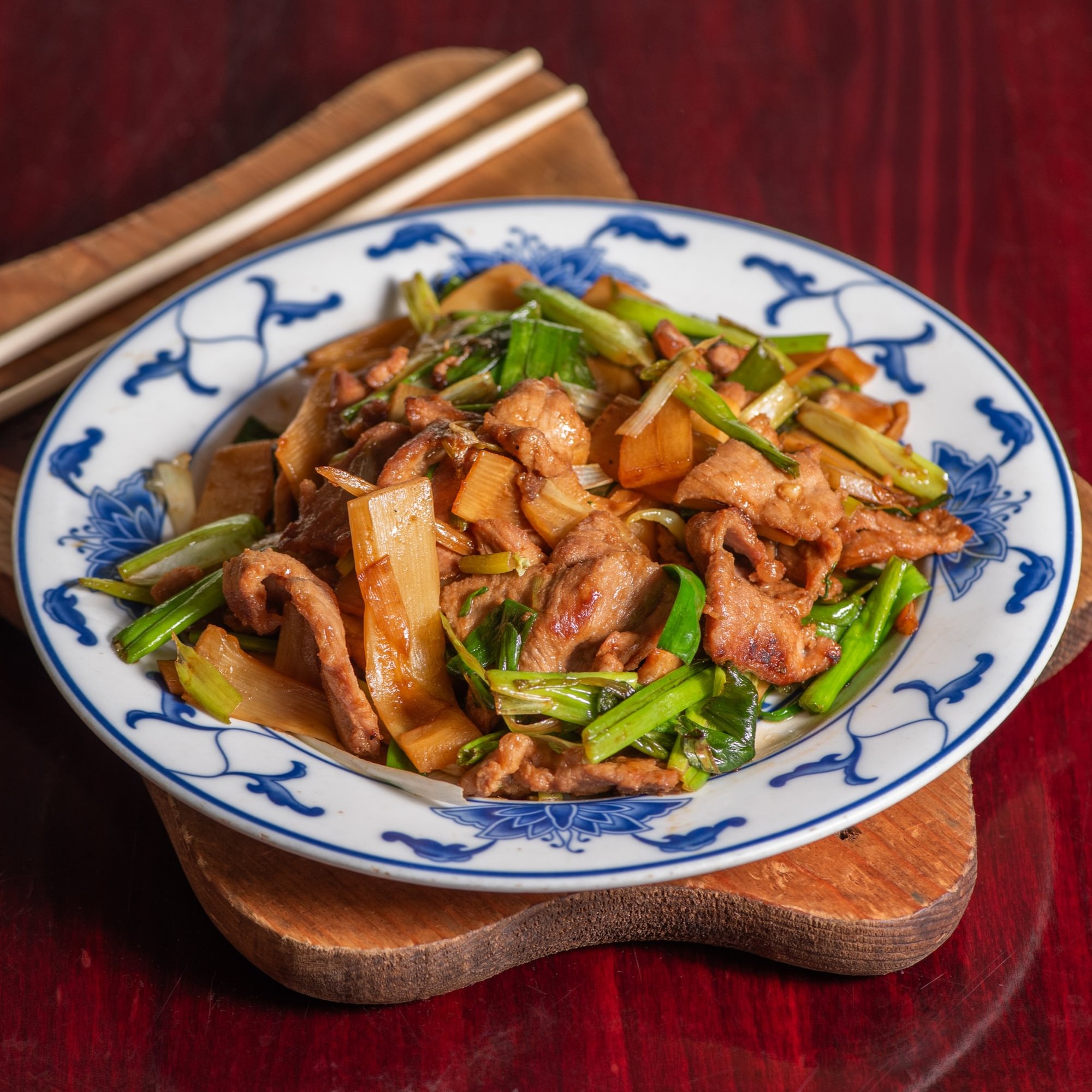 49. Sliced pork with scallions