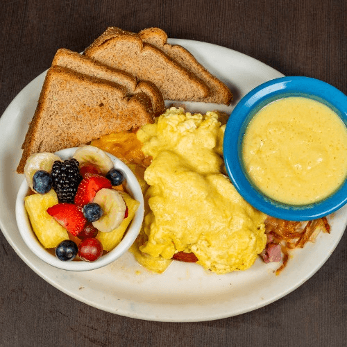 2 Eggs with Slice of Ham