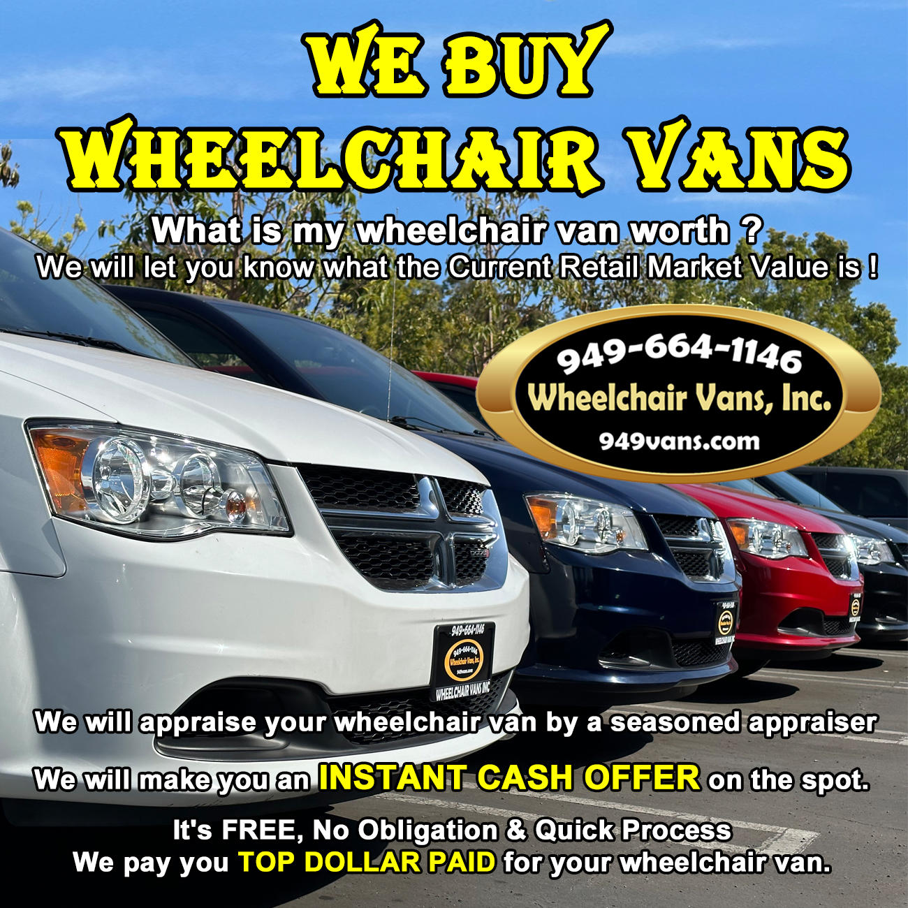 We BUY Wheelchair Vans 