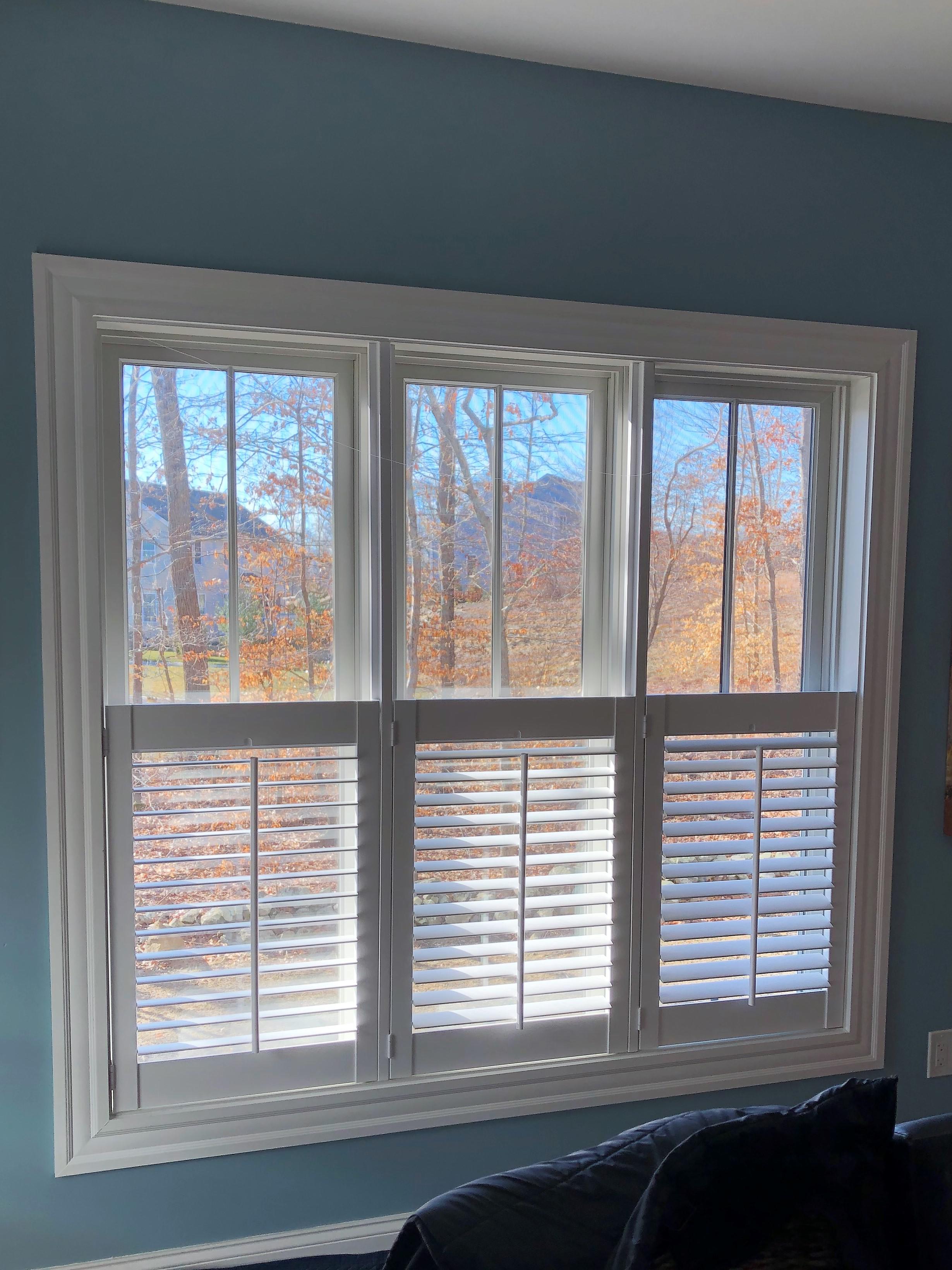 Cafe Shutters-cover the bottom half of your window for privacy and let the natural light shine in from the top half of your window