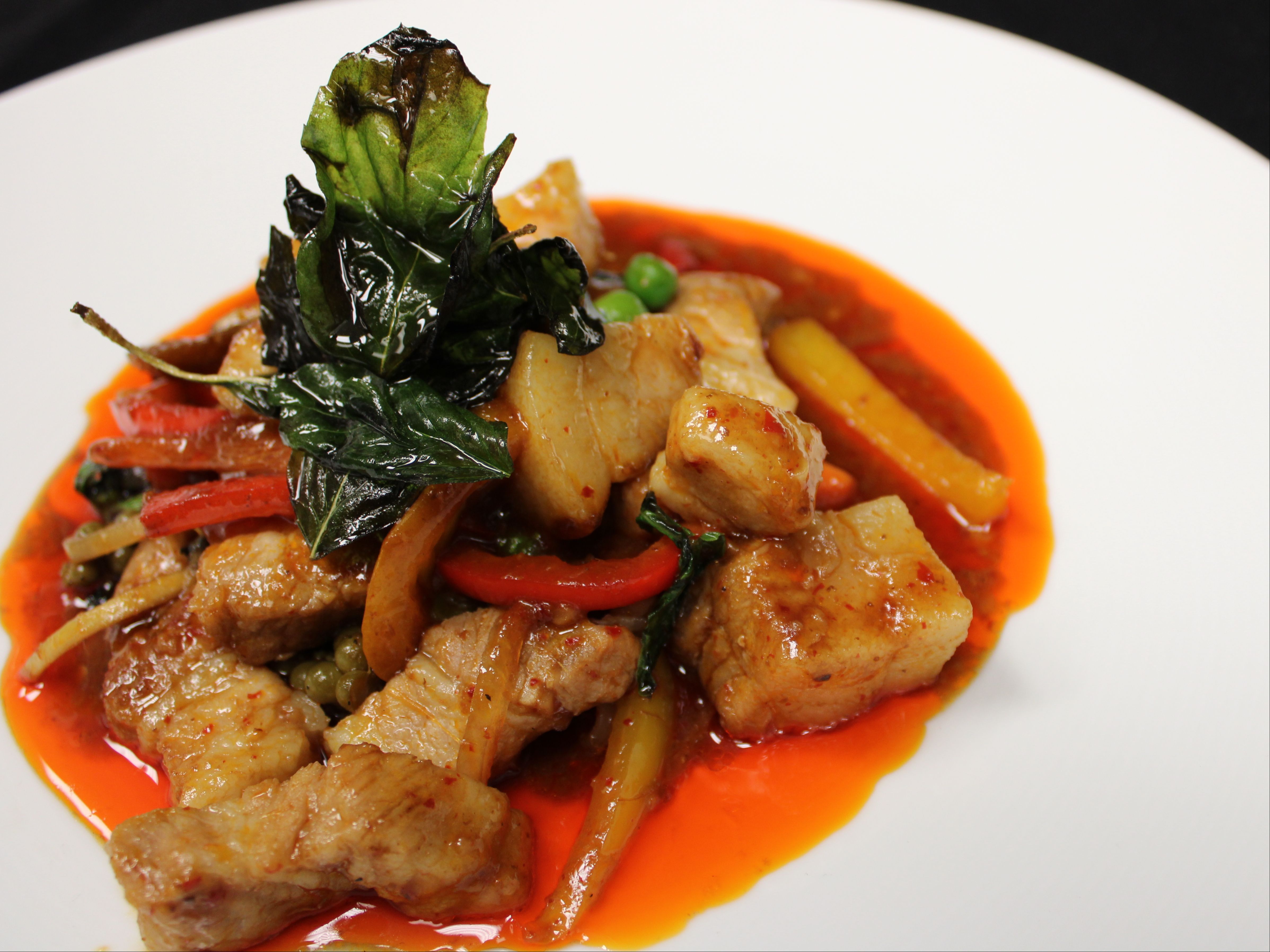 Pad Phet Pork belly