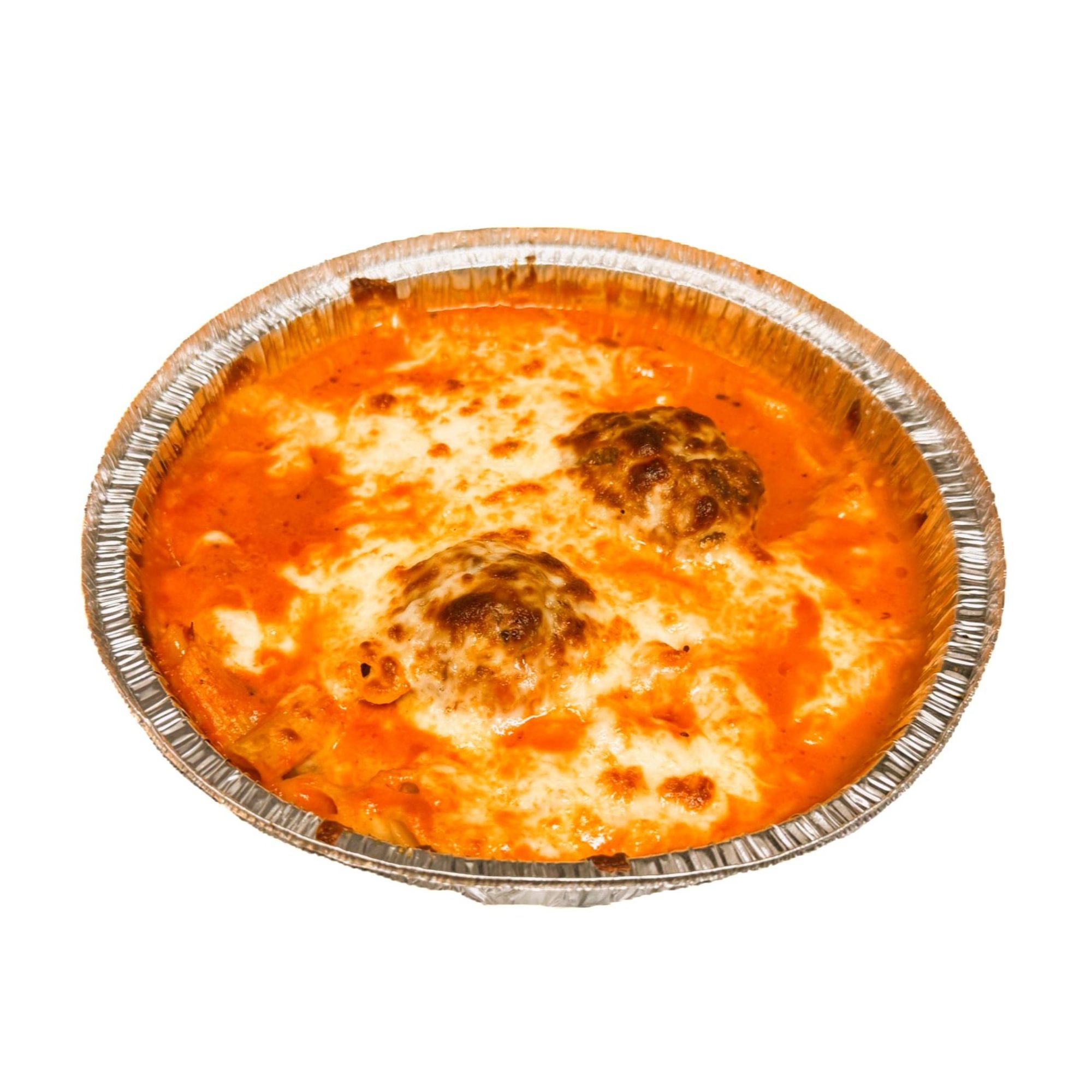 Baked Ziti with Pink Sauce and Meatballs