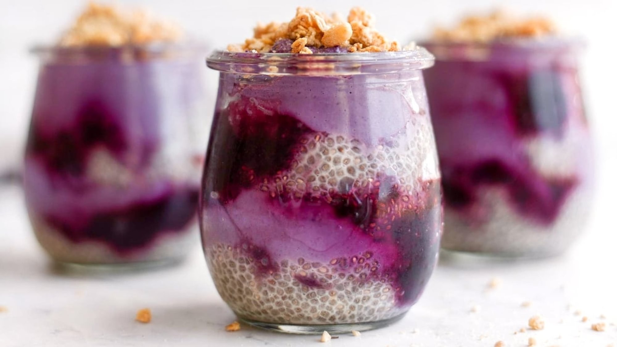 Ube Coconut Chia Pudding (Vegan)