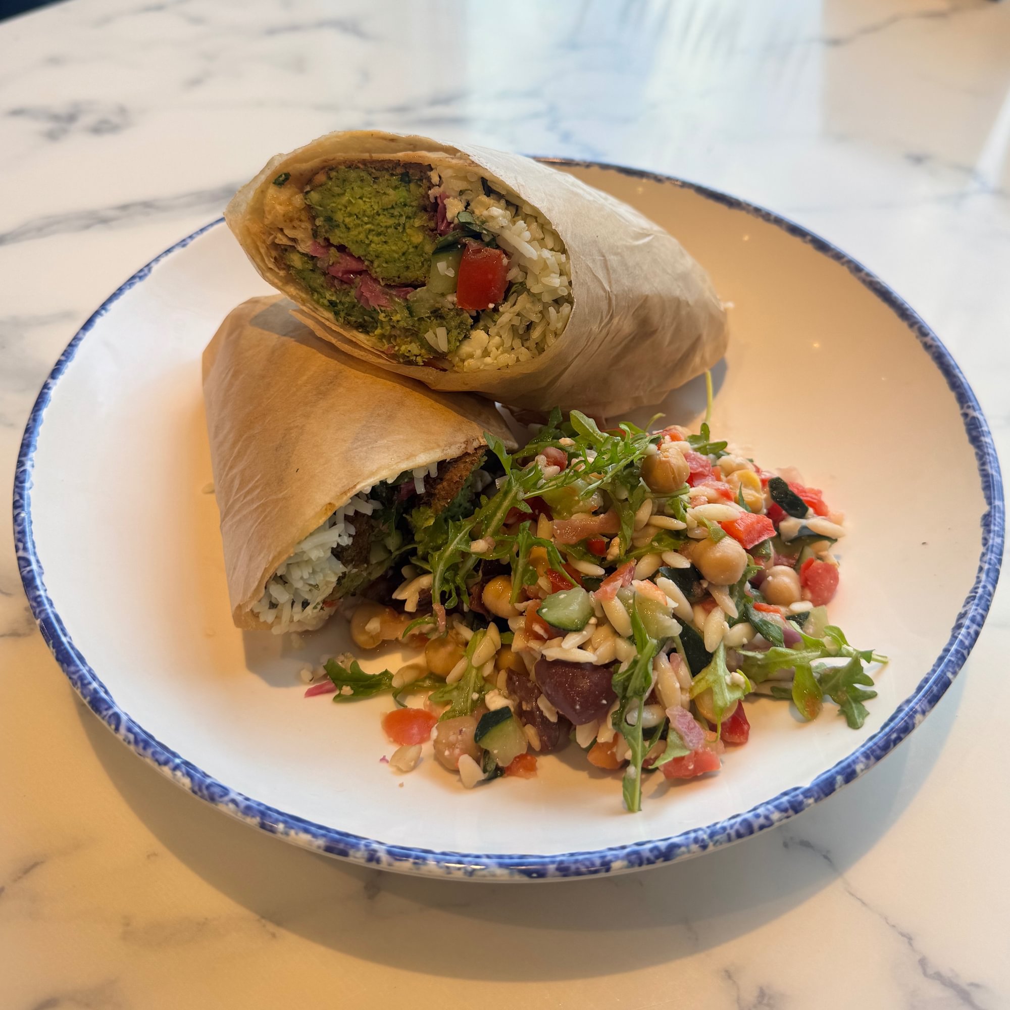 Falafel Fritters Wrap