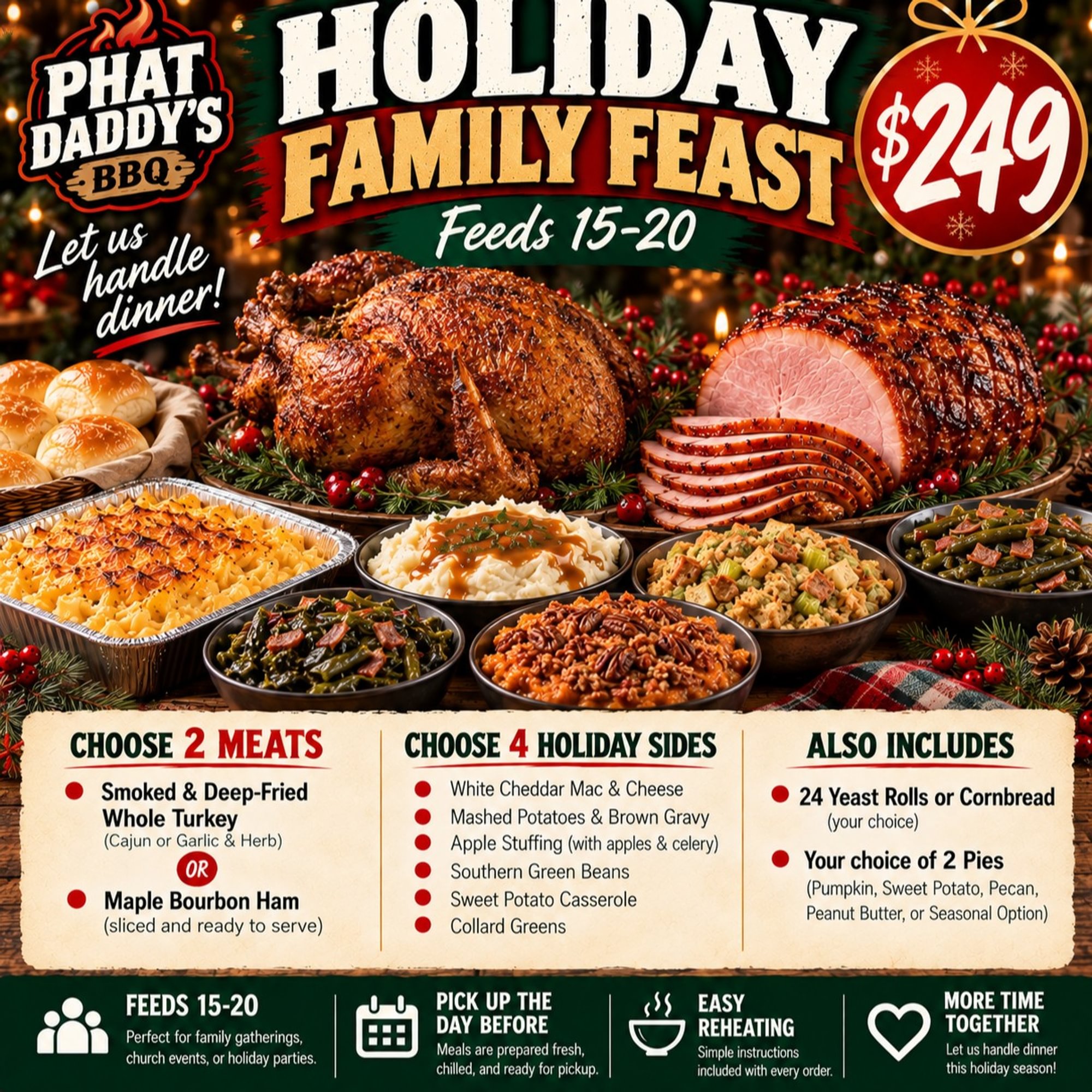 BIG Phat Family Holiday Feast (15-20 people)