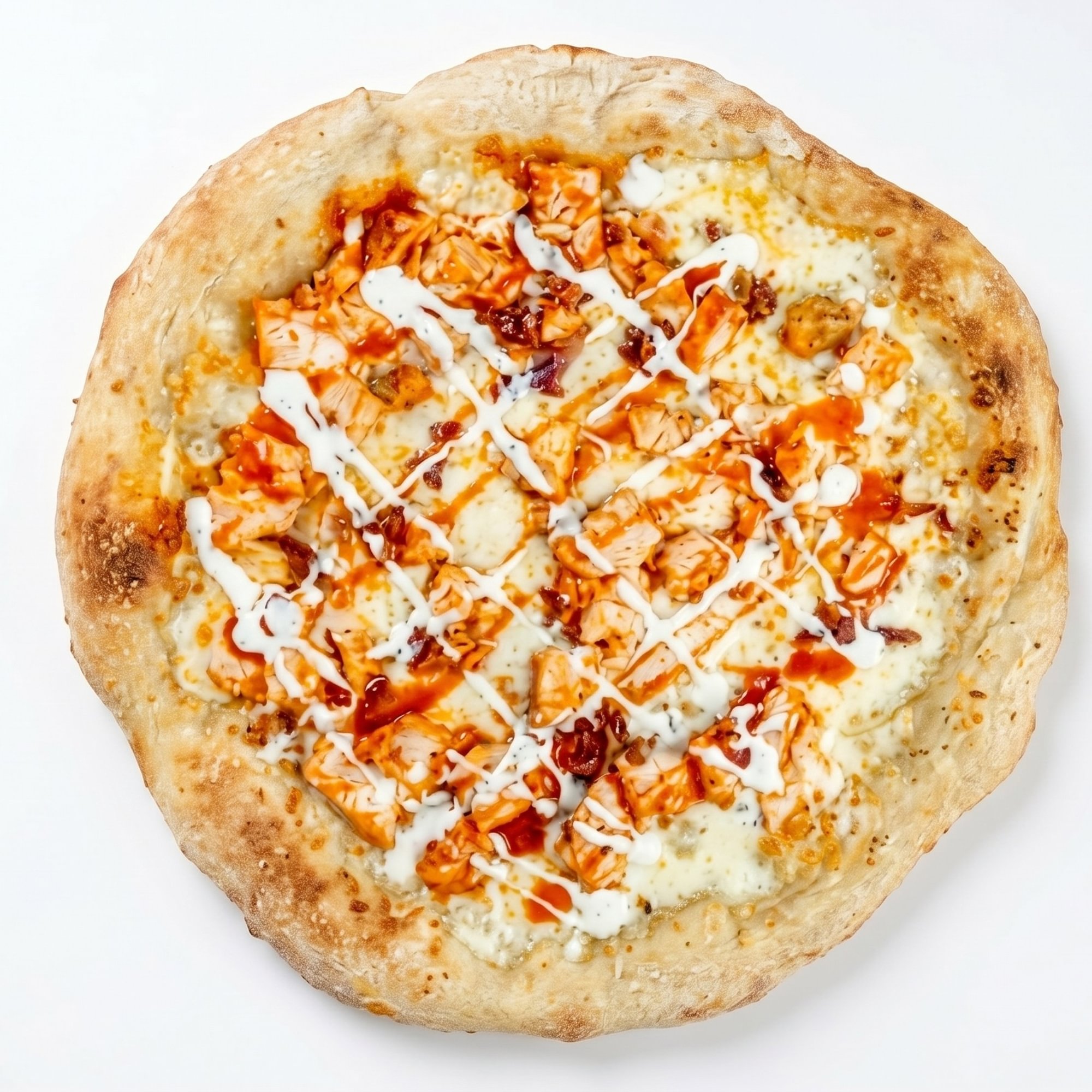Buffalo Chicken Bacon Ranch Pizza