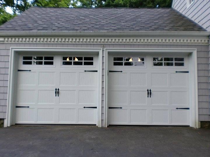 Steel Insulated (R-Value of 16) Carriage House Garage doors, with Decorative Handles and Hinges! Affordable and Energy efficient! 
