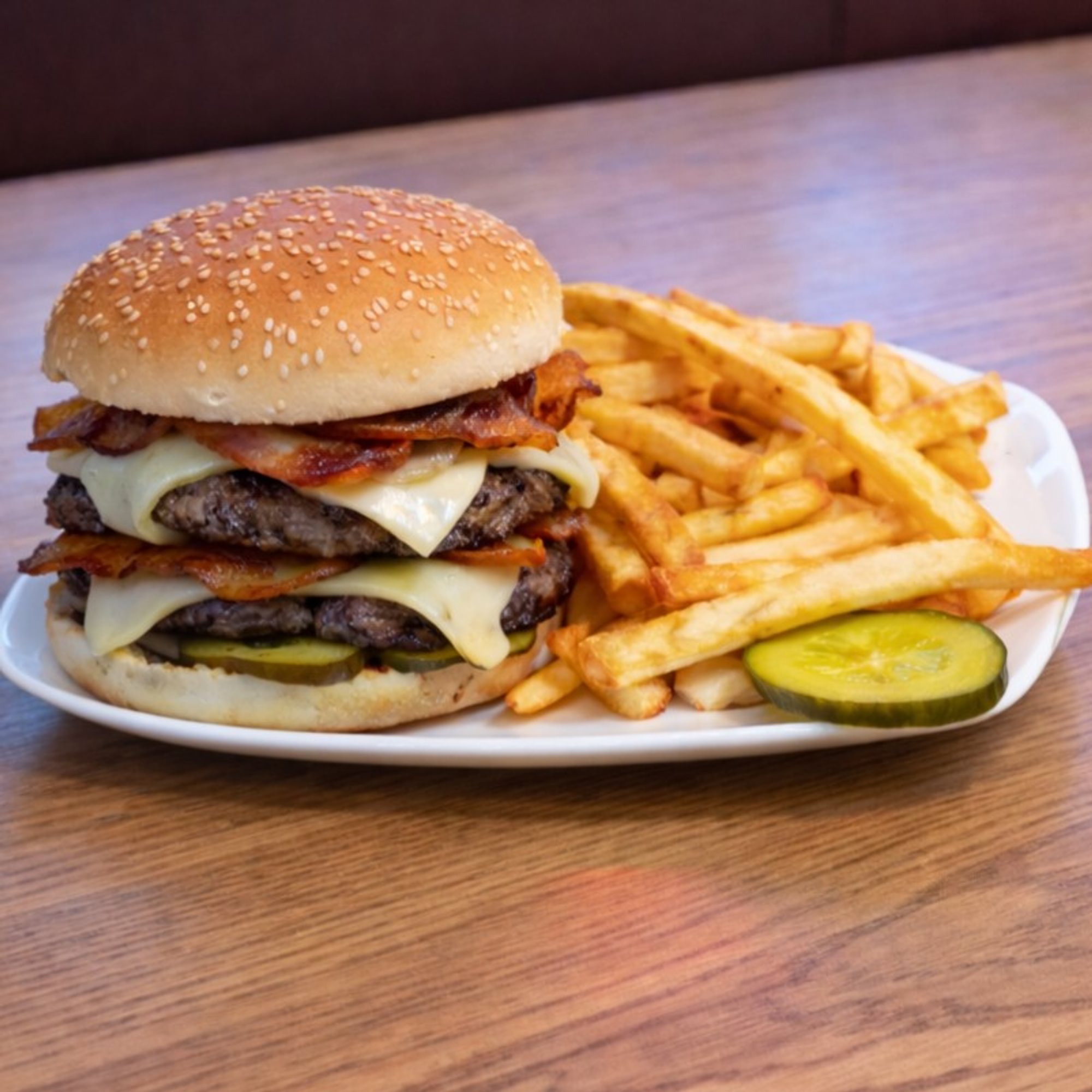 Double Cheeseburger with Bacon