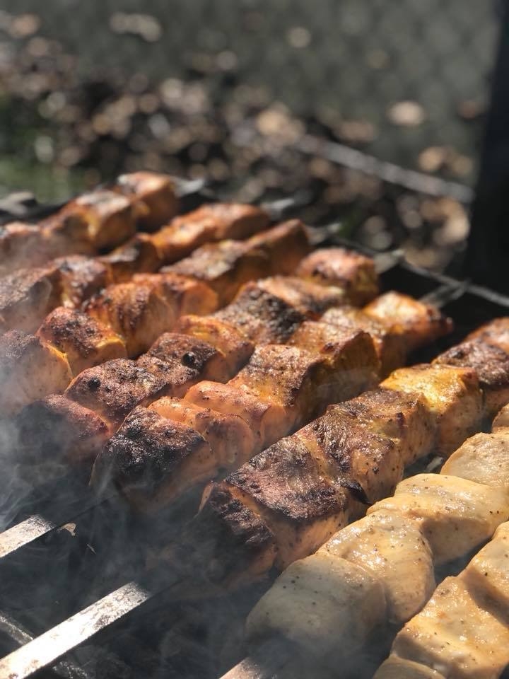 Salmon skewer