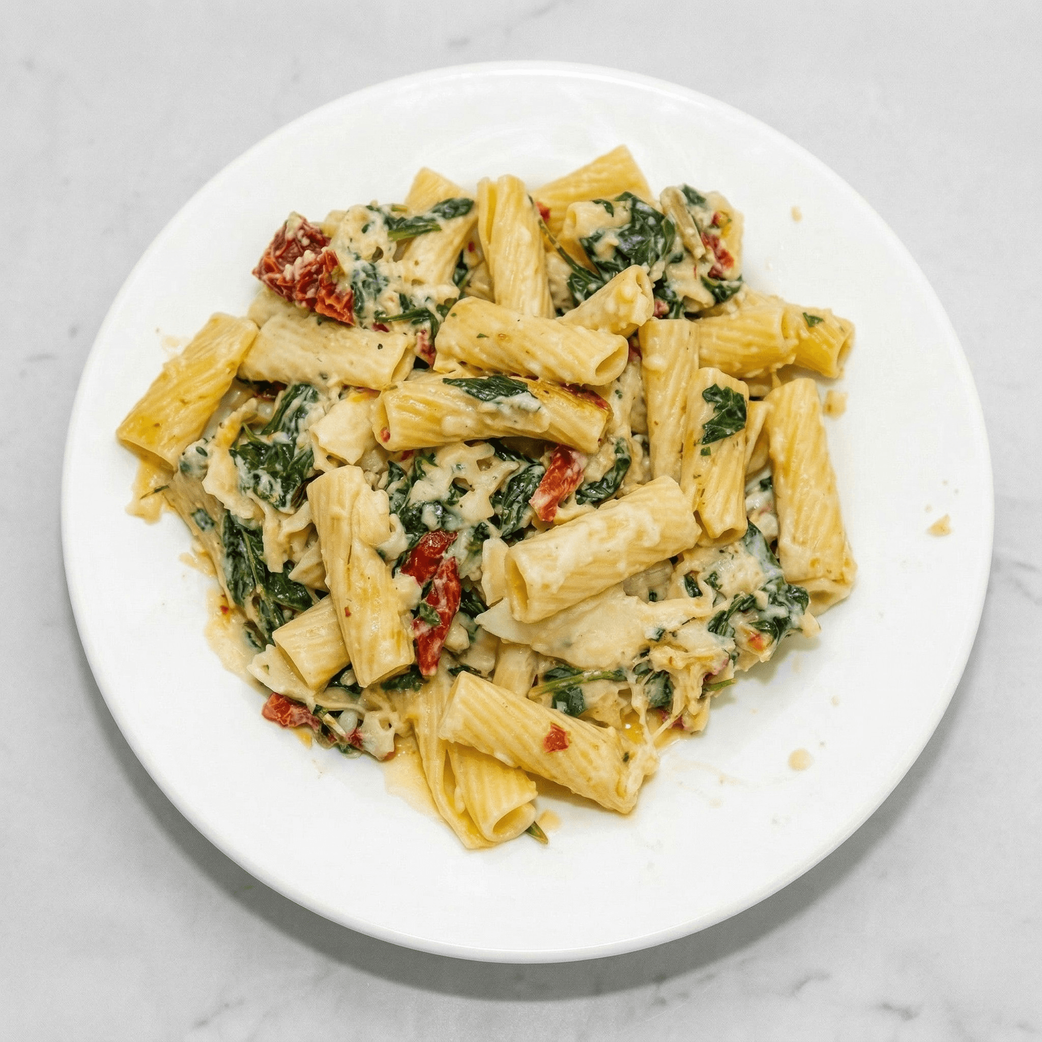Spinach Artichoke & Sun-Dried Tomato Rigatoni