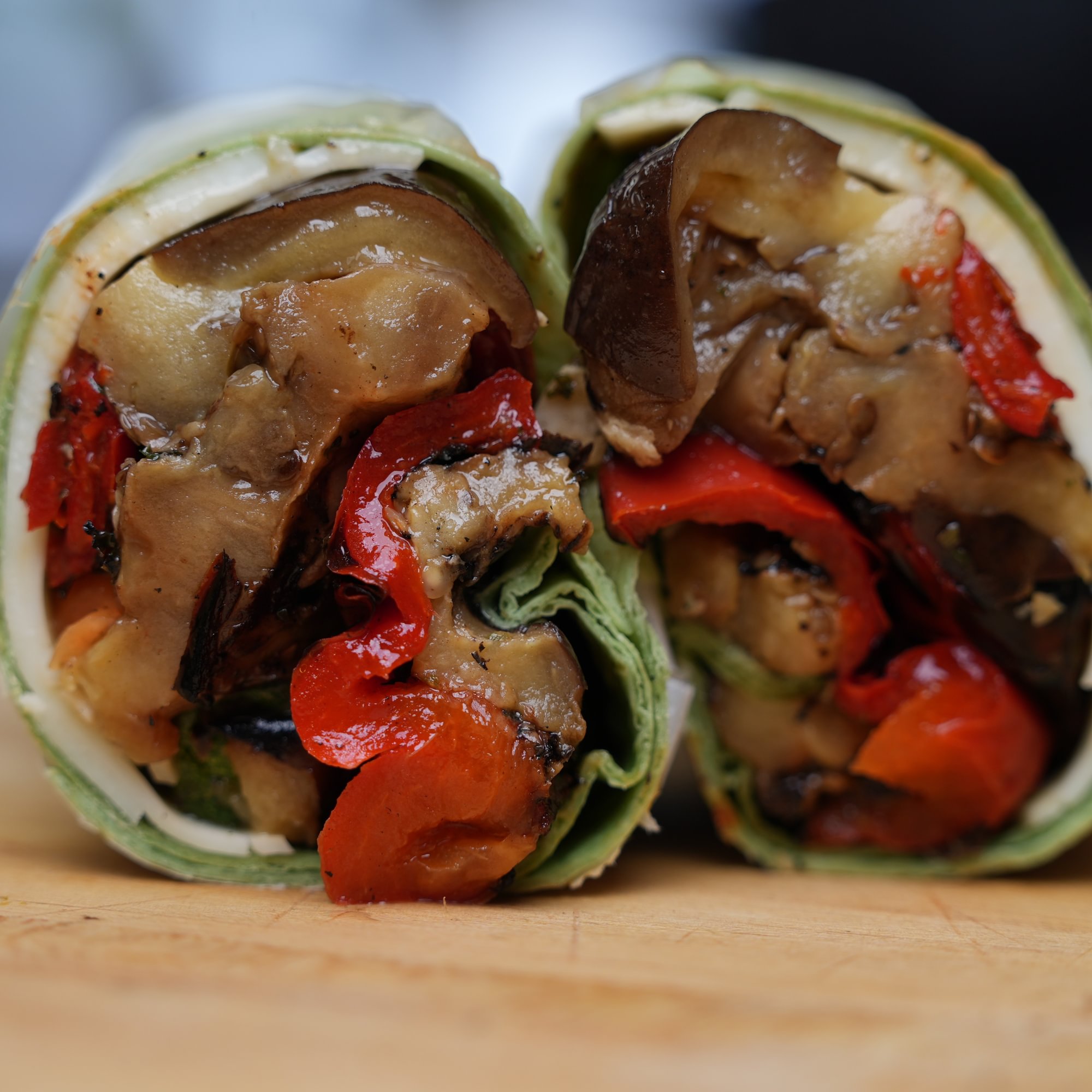 Grilled Chicken with Grilled Vegetables Wrap